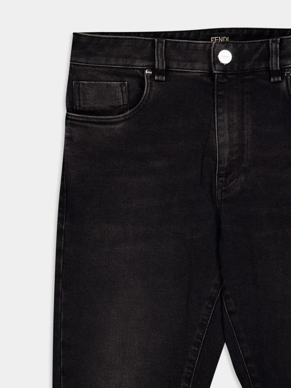 Logo Patch Stretch Jeans