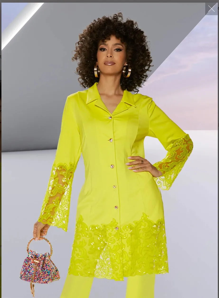Love The Queen 17653 1PC Jacket Soft Stretch Fabric Designed With Embroidery