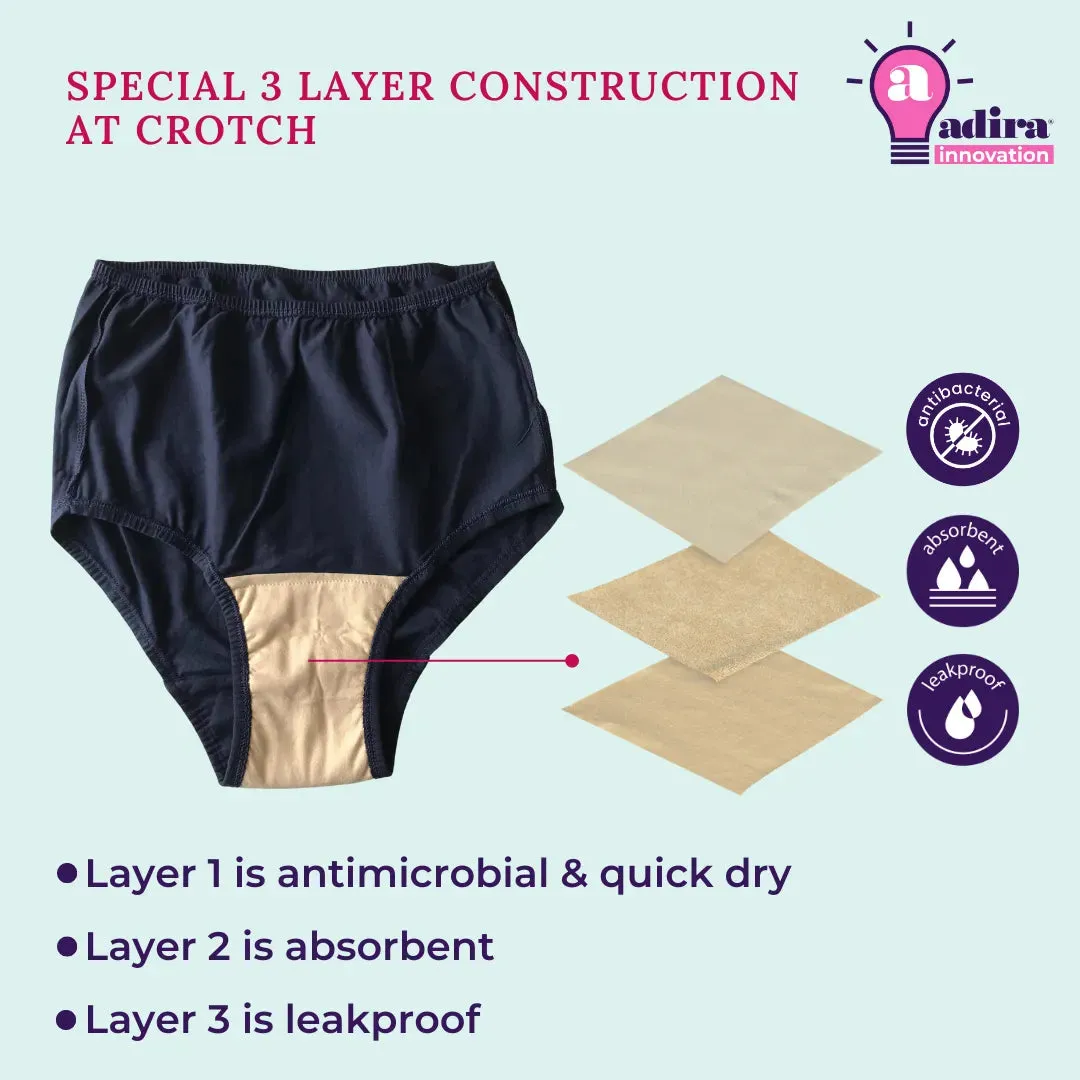 Maternity Incontinence Panties | 3-Layer Leakproof | 3-Pack