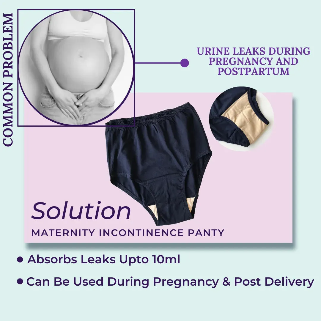 Maternity Incontinence Panties | 3-Layer Leakproof | 3-Pack