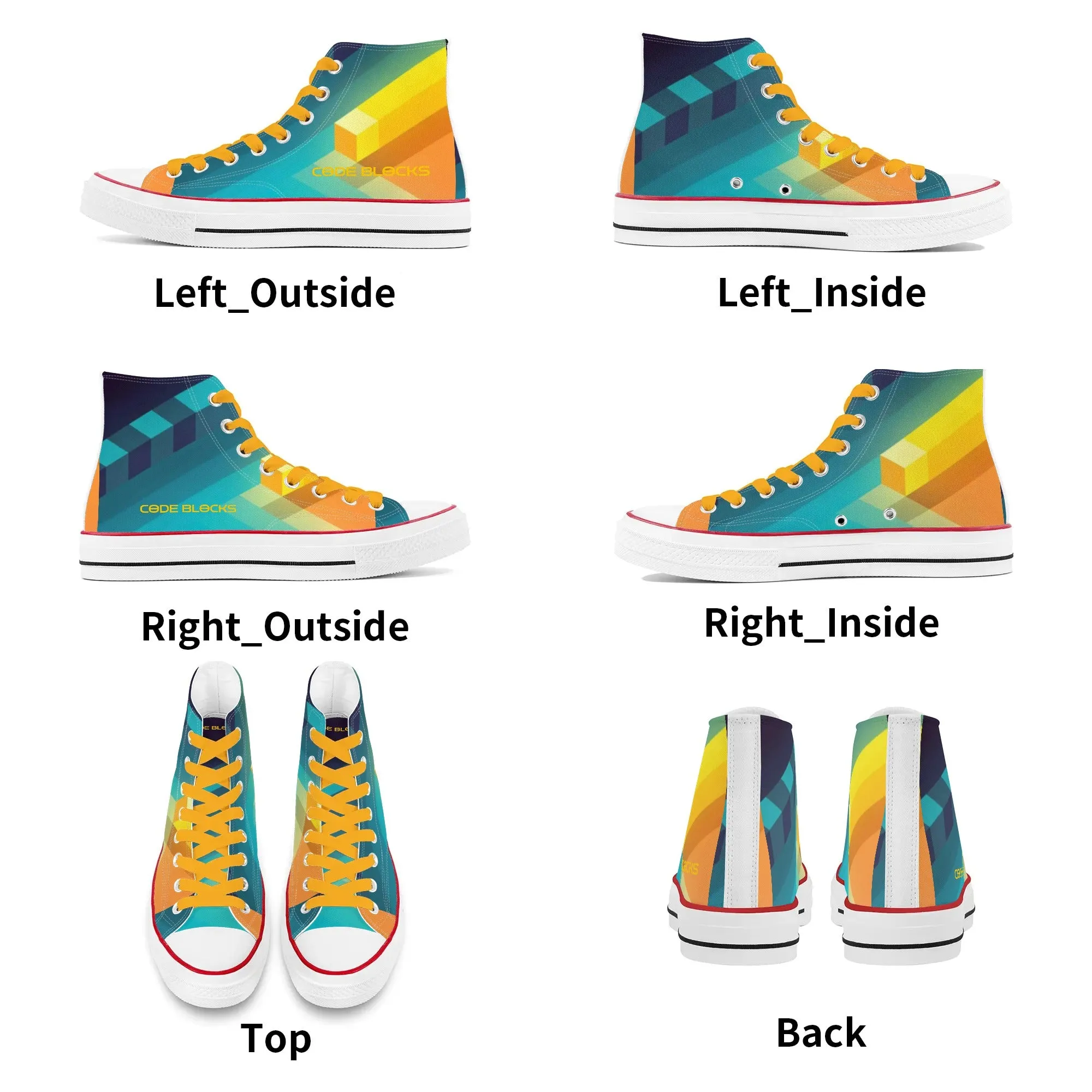 Mens Classic High Top Canvas Shoes