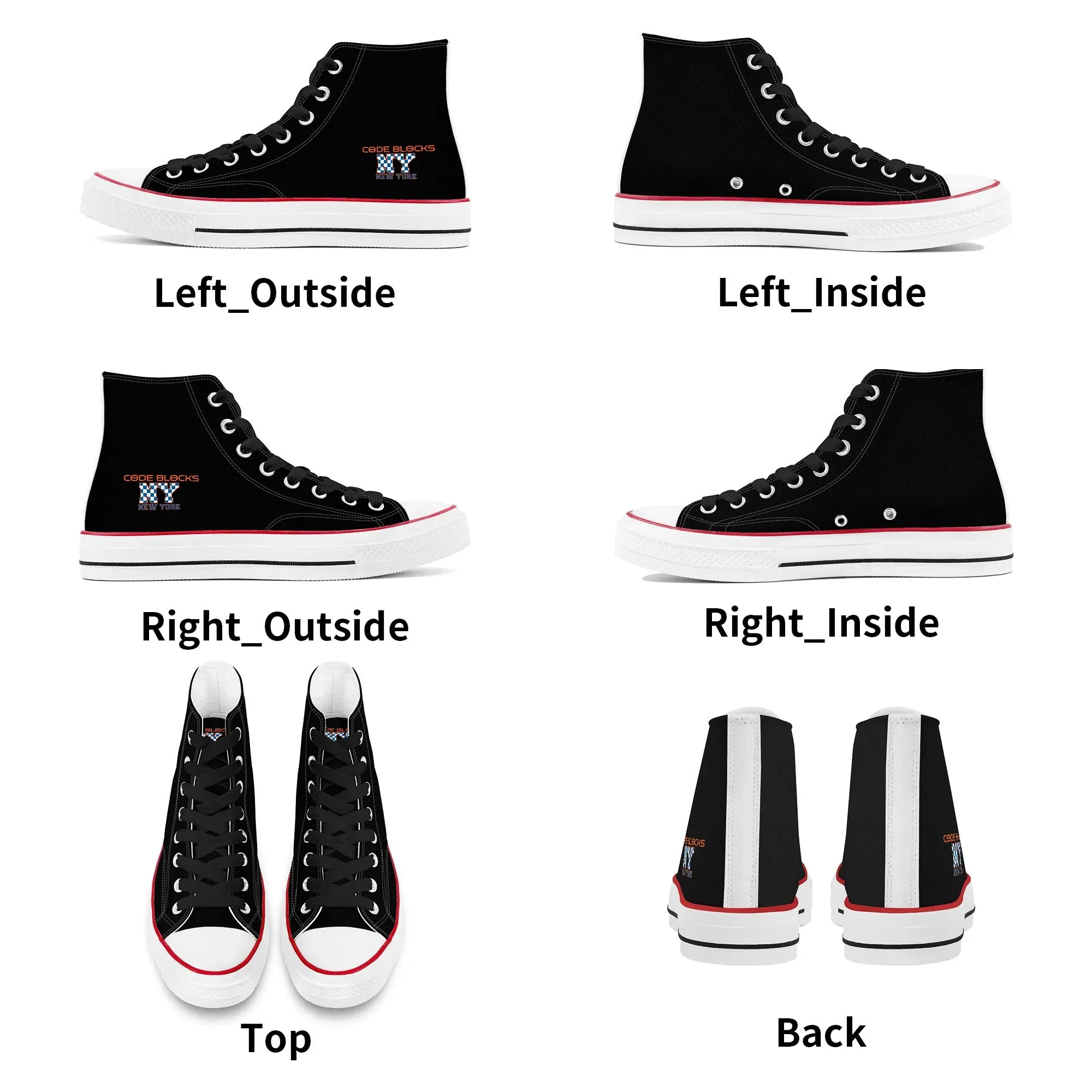 Mens Classic High Top Canvas Shoes
