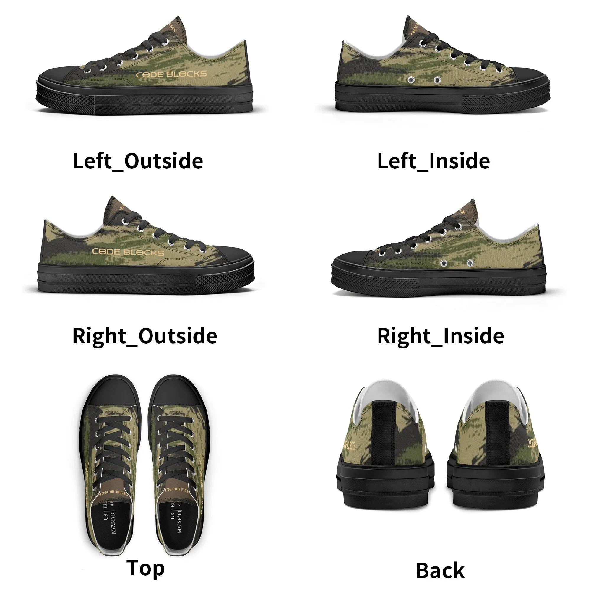 Mens Classic Low Top Canvas Shoes