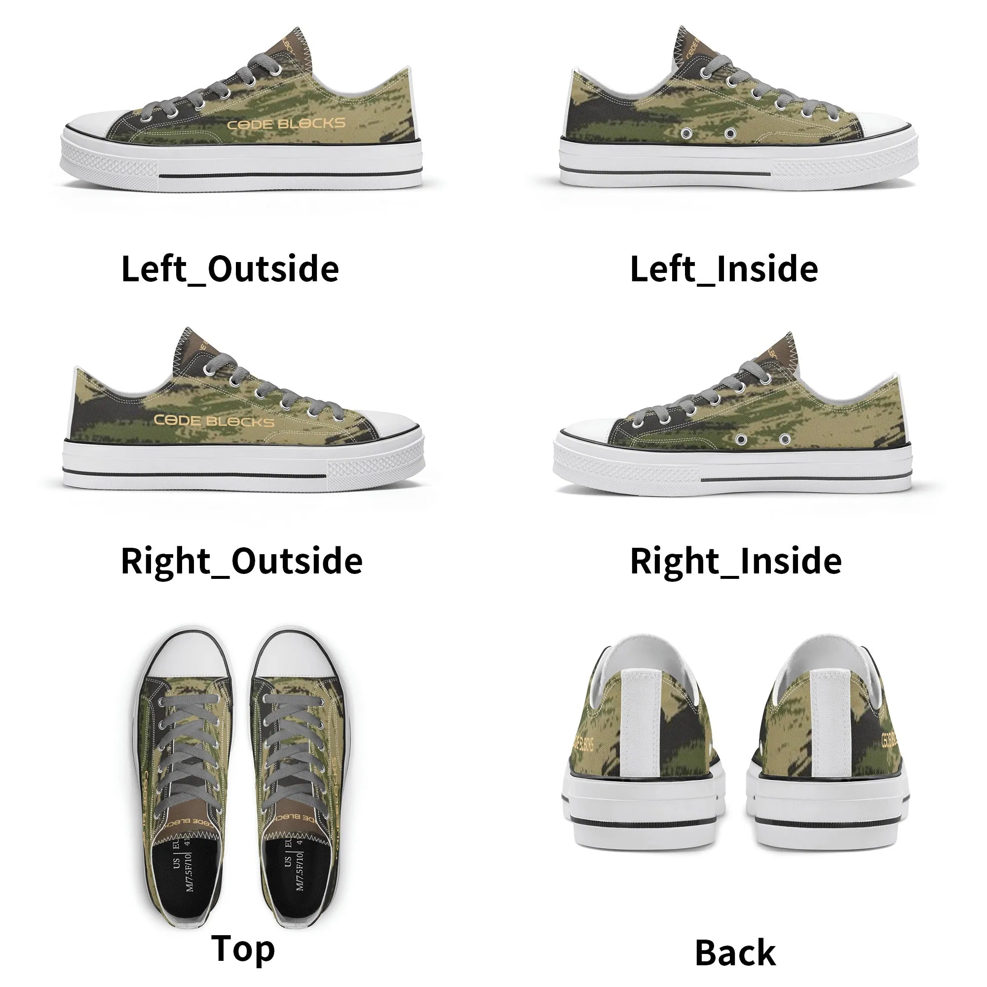 Mens Classic Low Top Canvas Shoes