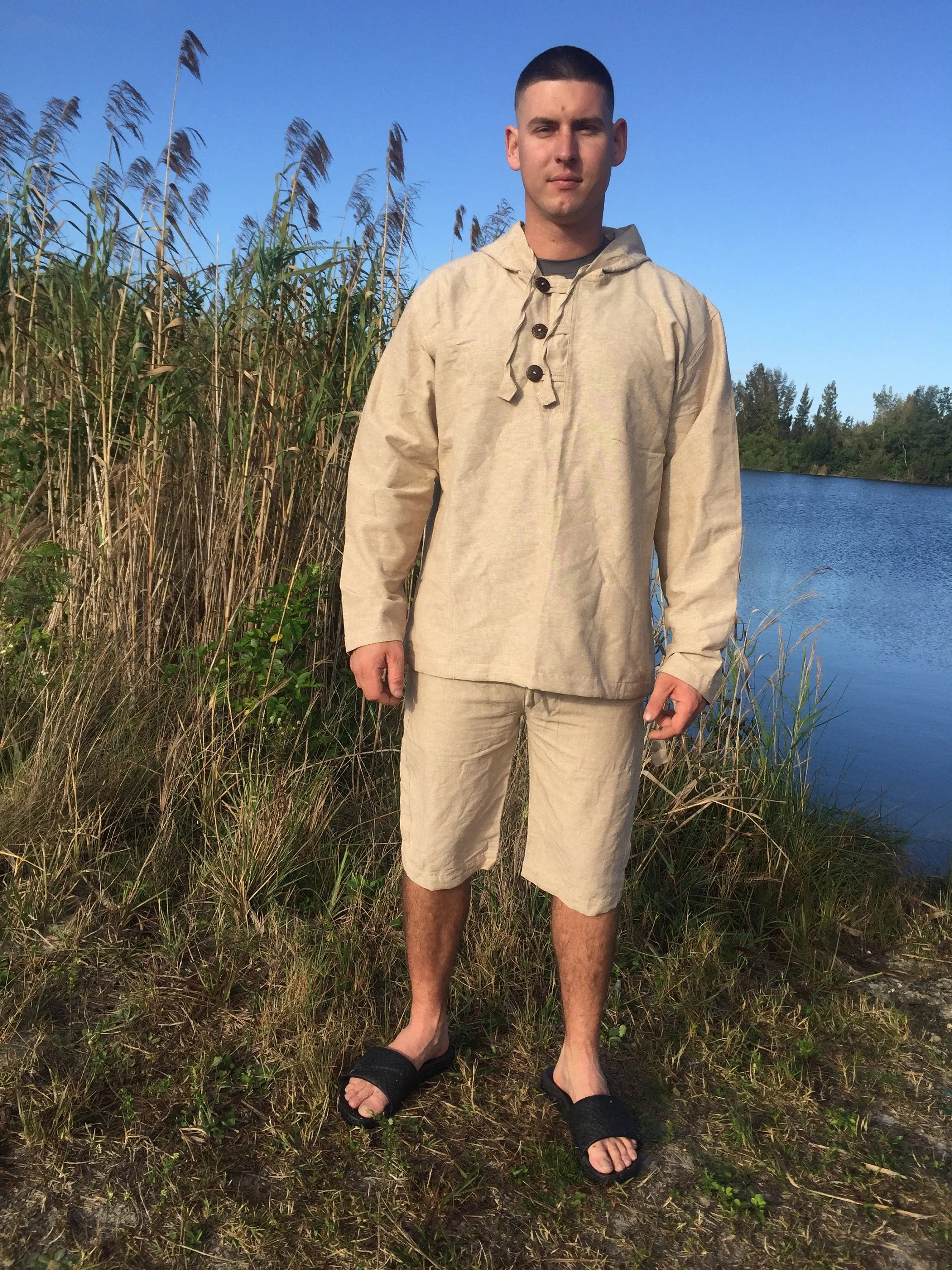 Men's Hemp Pullover Hoodie, 100% Hemp