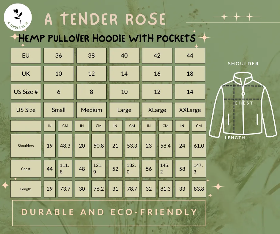 Men's Hemp Pullover Hoodie, 100% Hemp