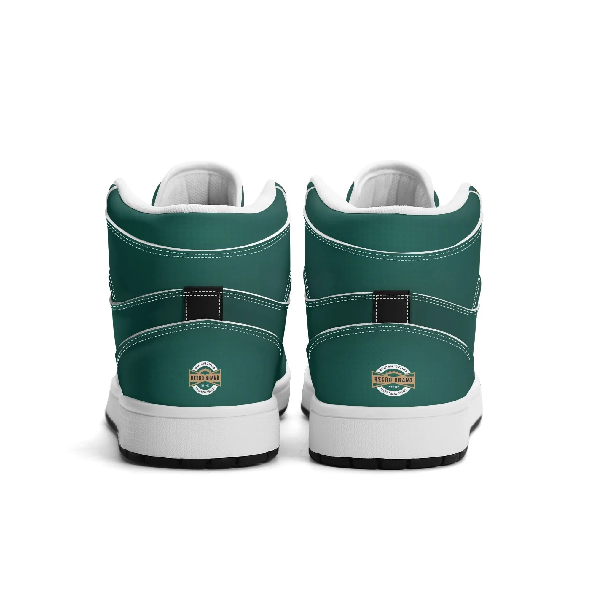 Mens Premium High Top Leather Sneakers