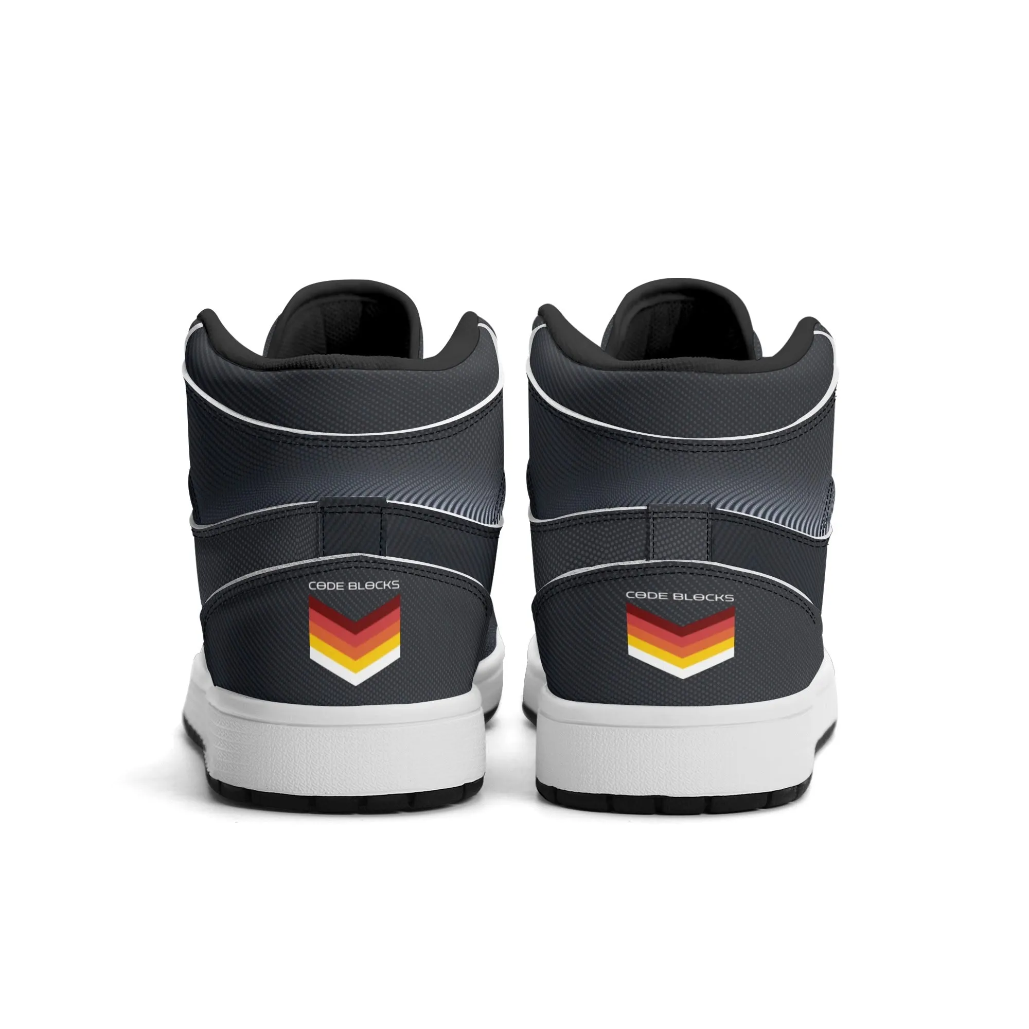 Mens Premium High Top Leather Sneakers