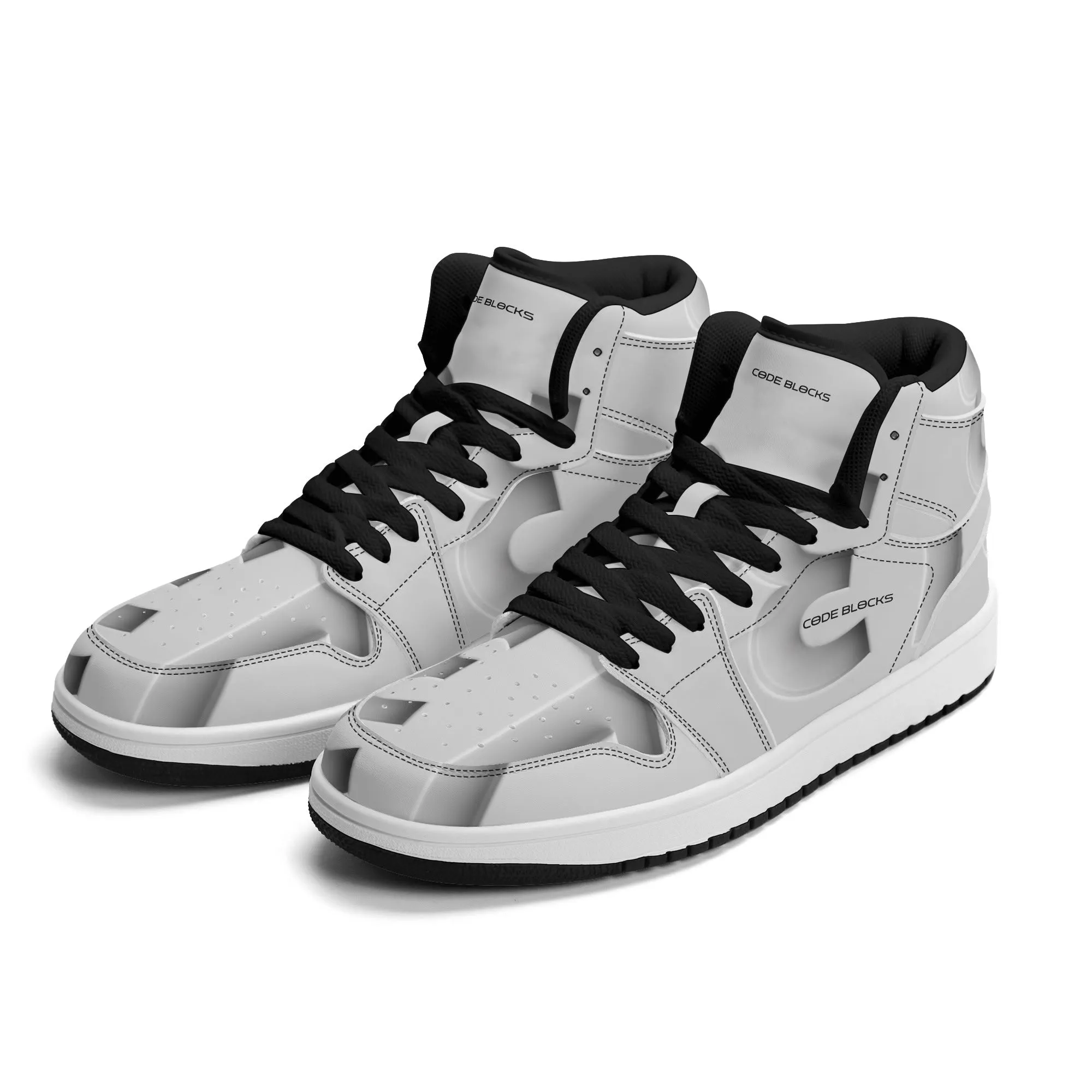 Mens Premium High Top Leather Sneakers
