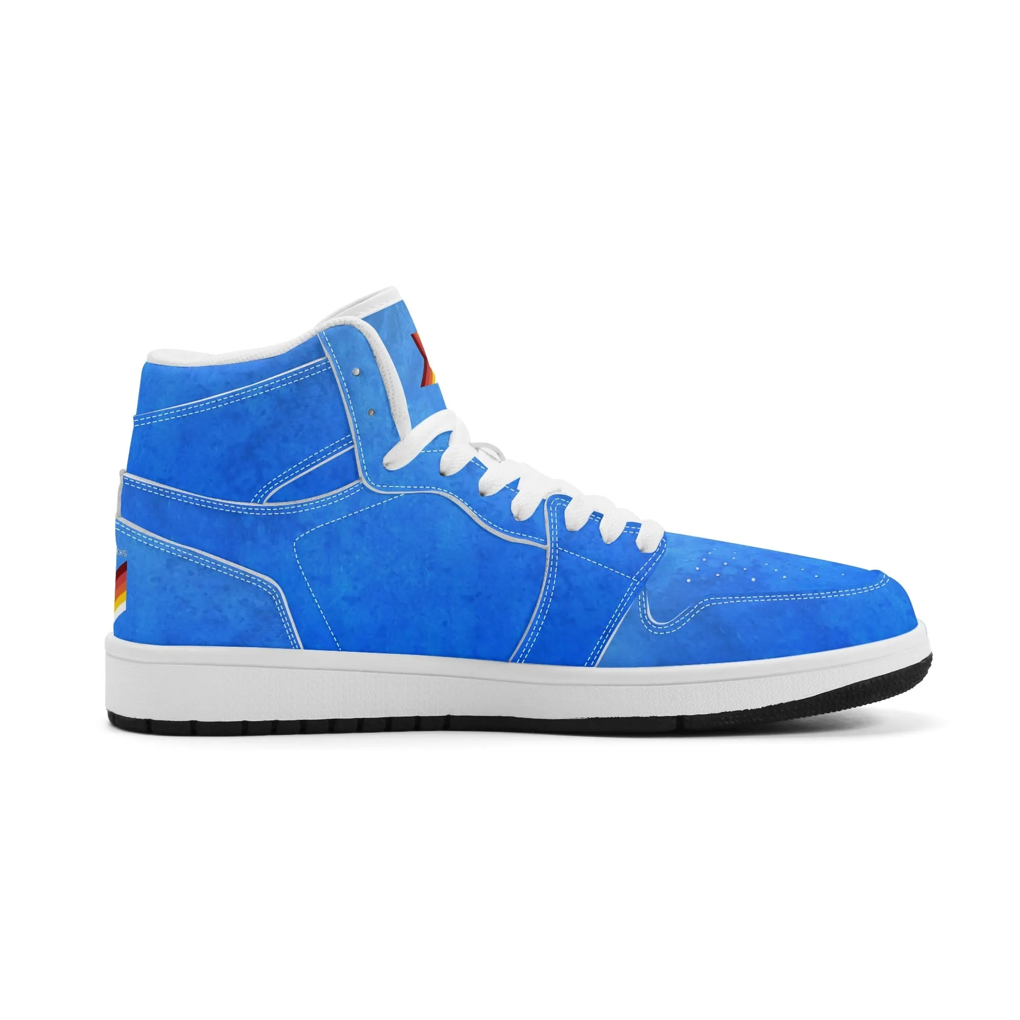 Mens Premium High Top Leather Sneakers