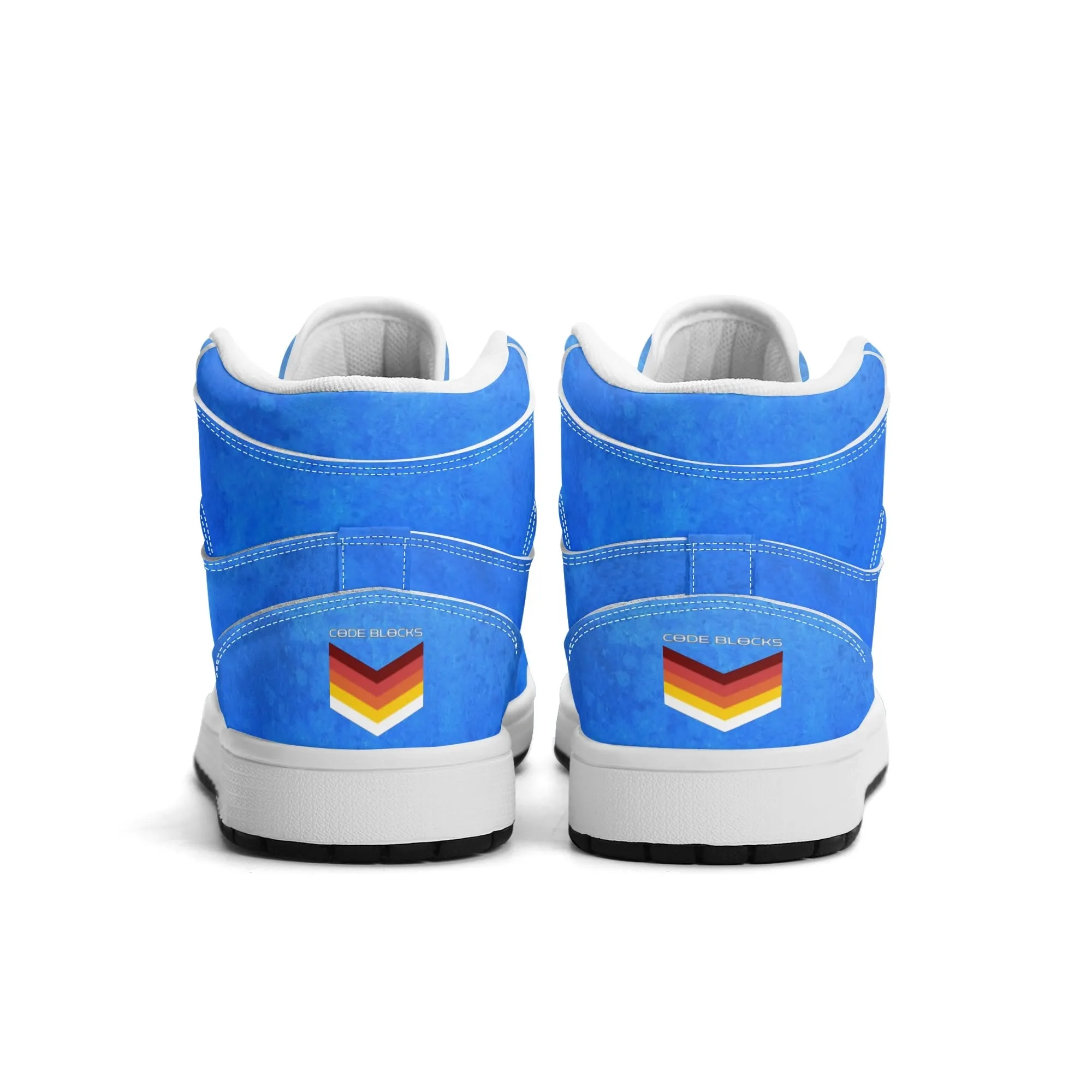 Mens Premium High Top Leather Sneakers