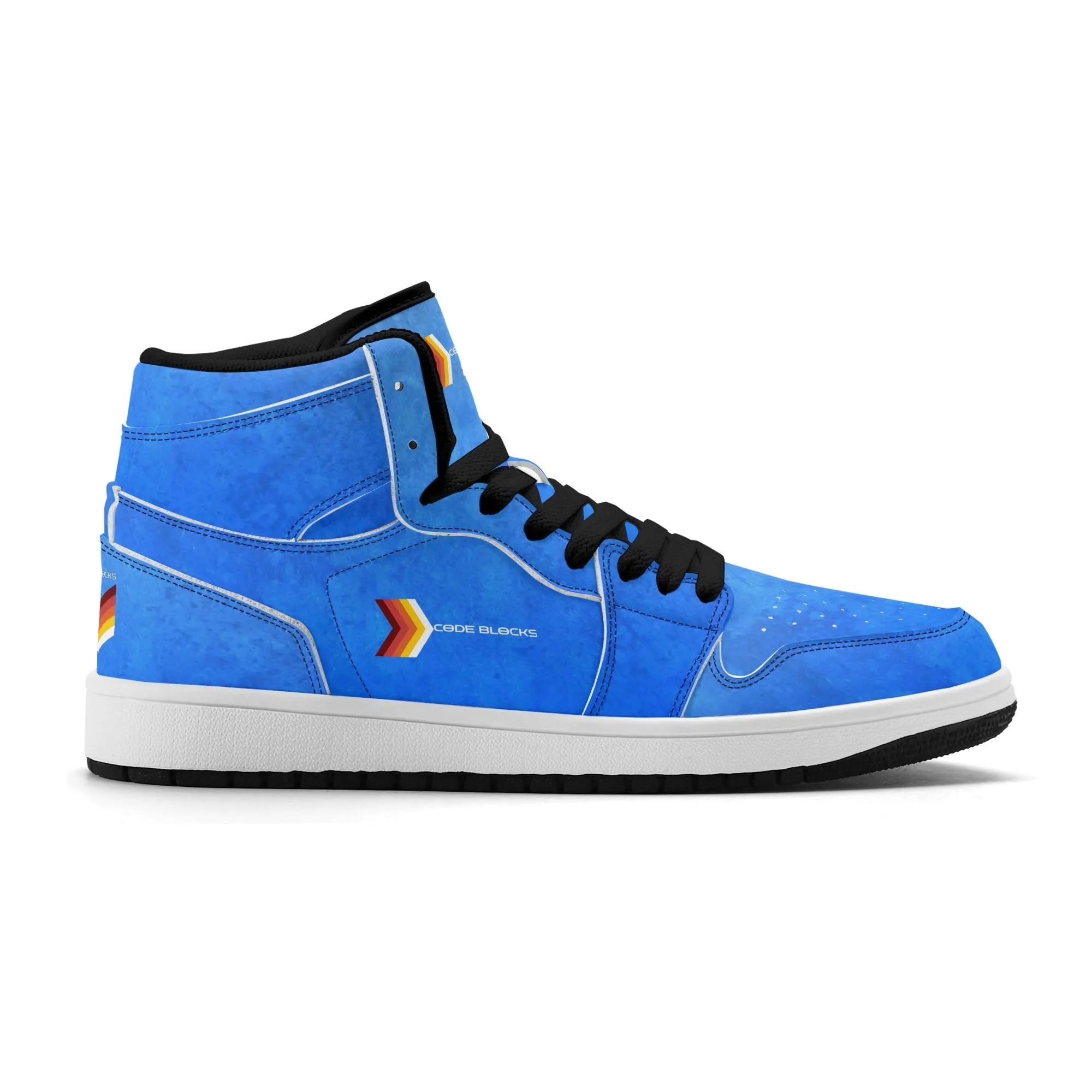 Mens Premium High Top Leather Sneakers
