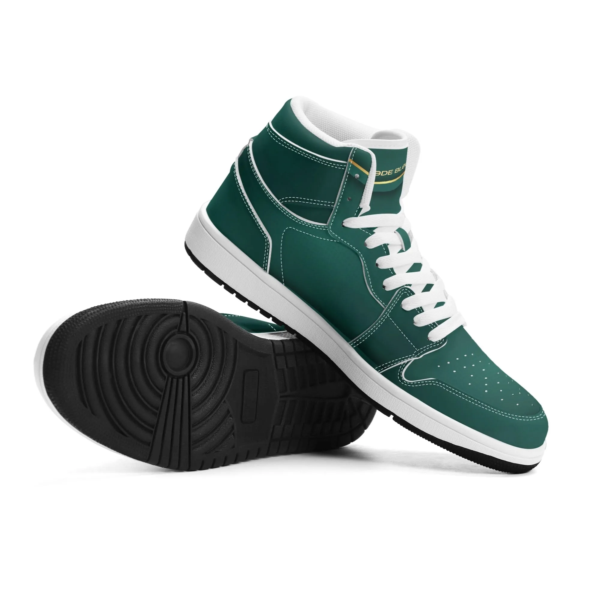 Mens Premium High Top Leather Sneakers