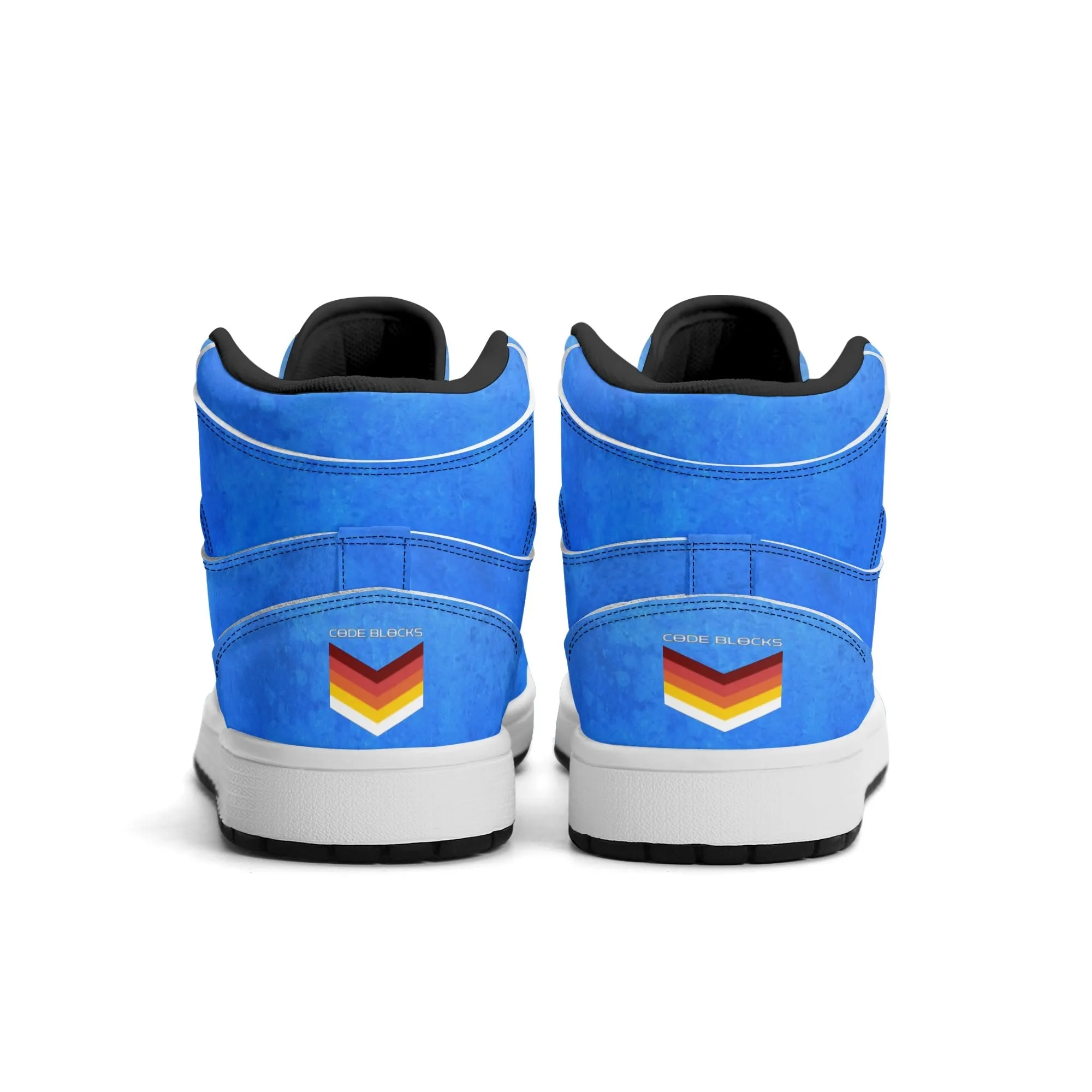 Mens Premium High Top Leather Sneakers