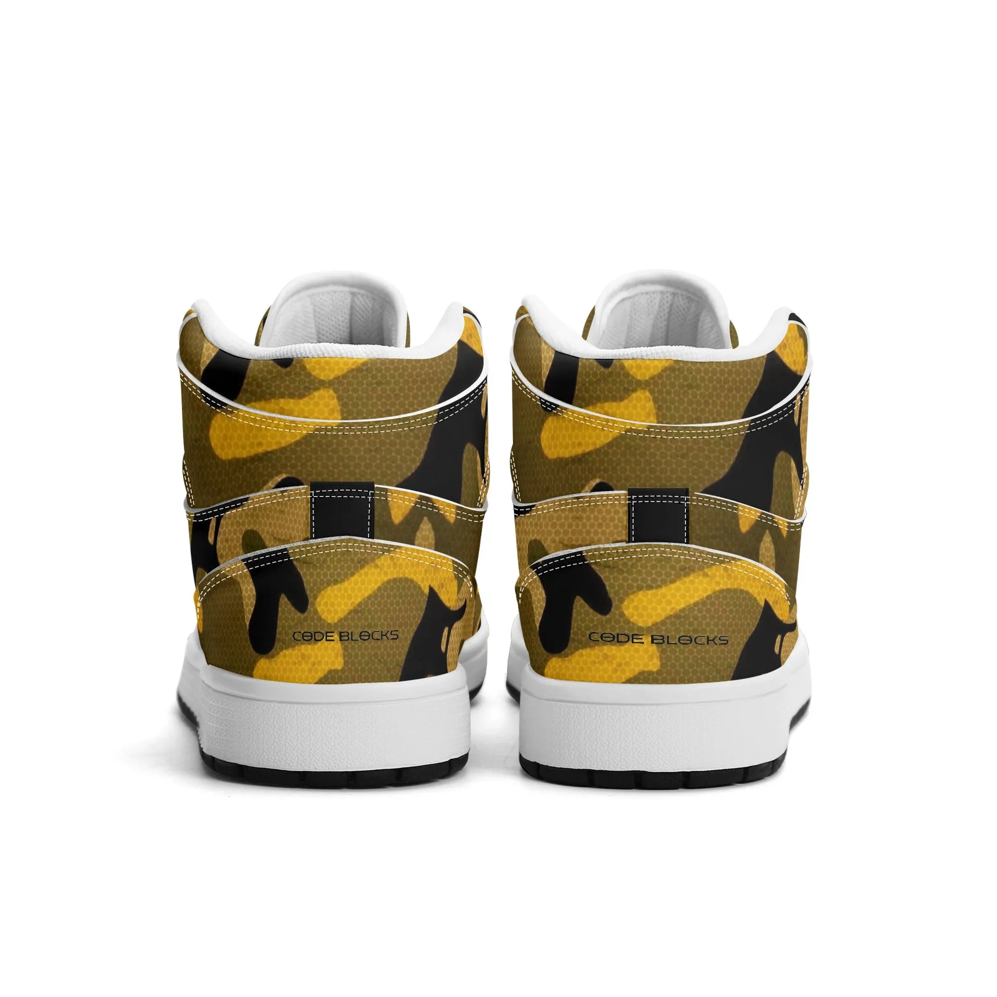 Mens Premium High Top Leather Sneakers