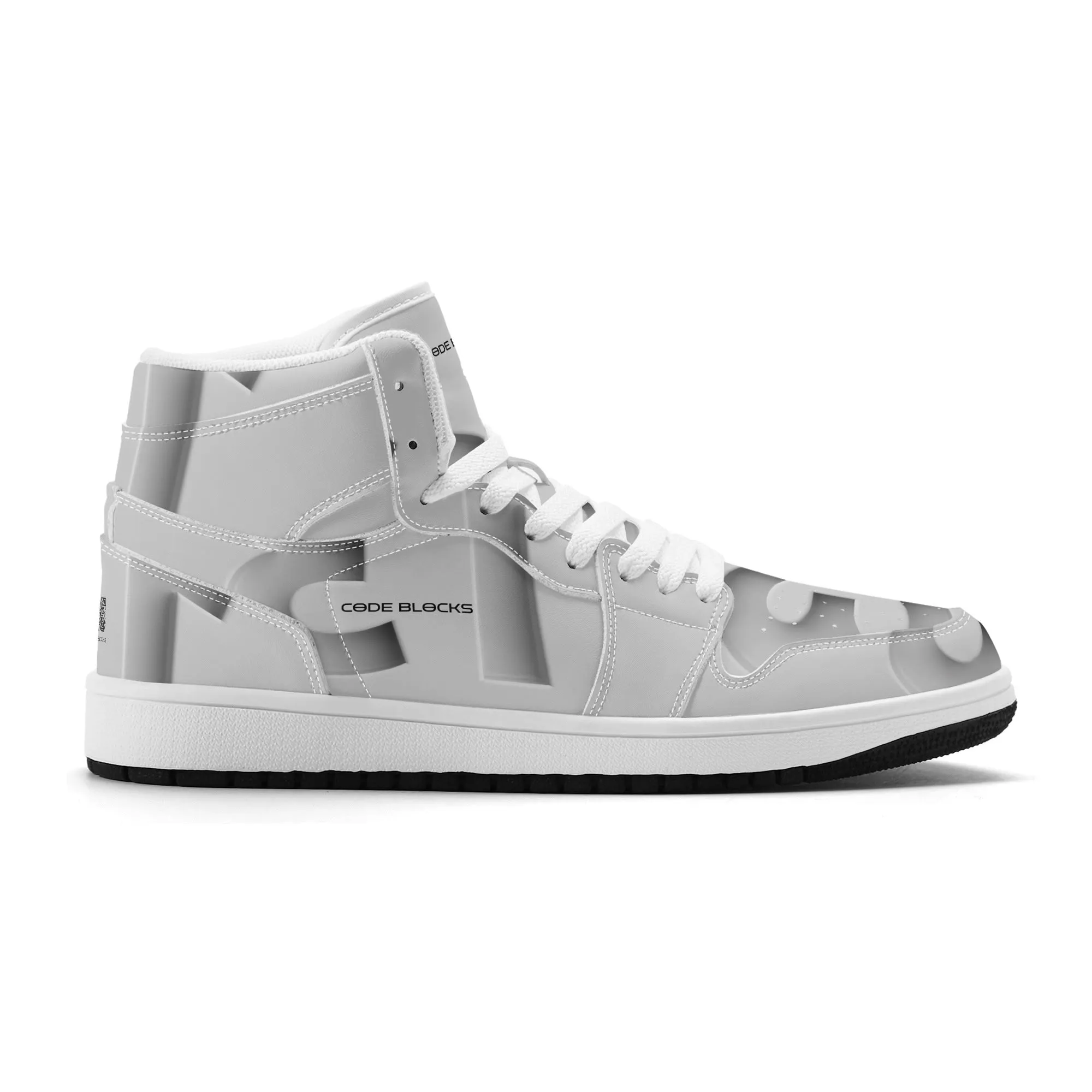 Mens Premium High Top Leather Sneakers