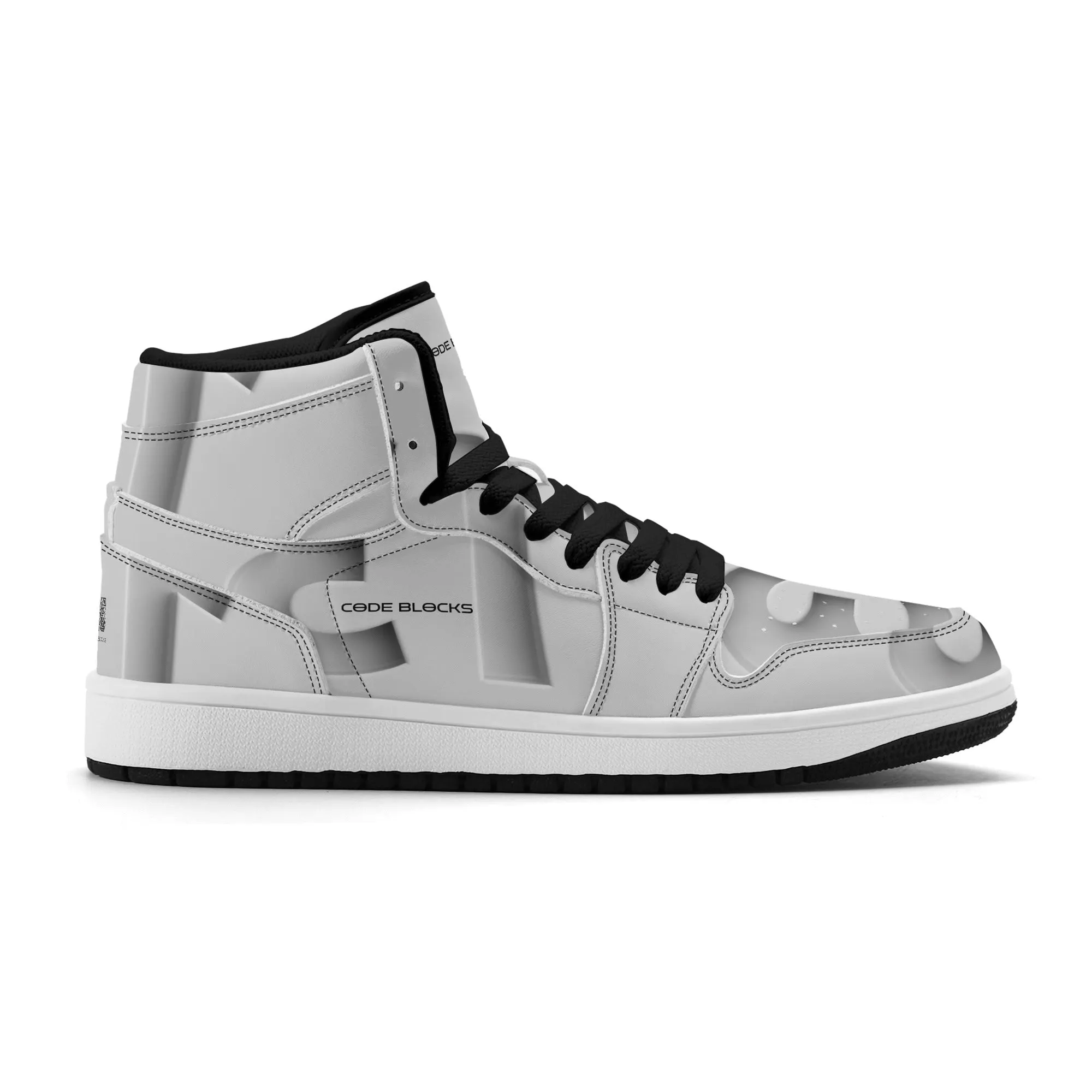 Mens Premium High Top Leather Sneakers