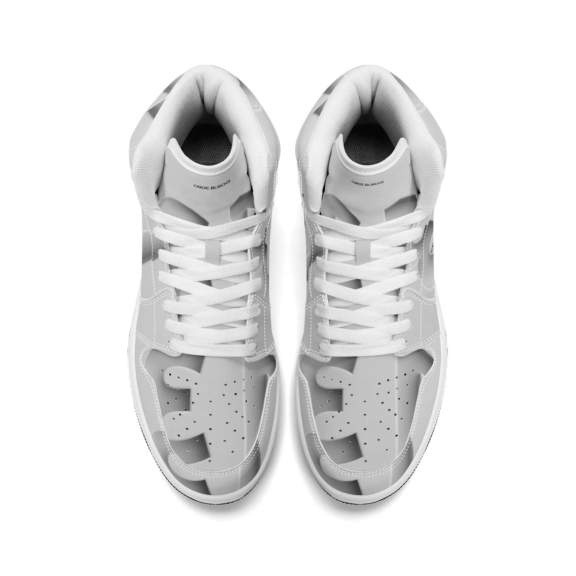Mens Premium High Top Leather Sneakers