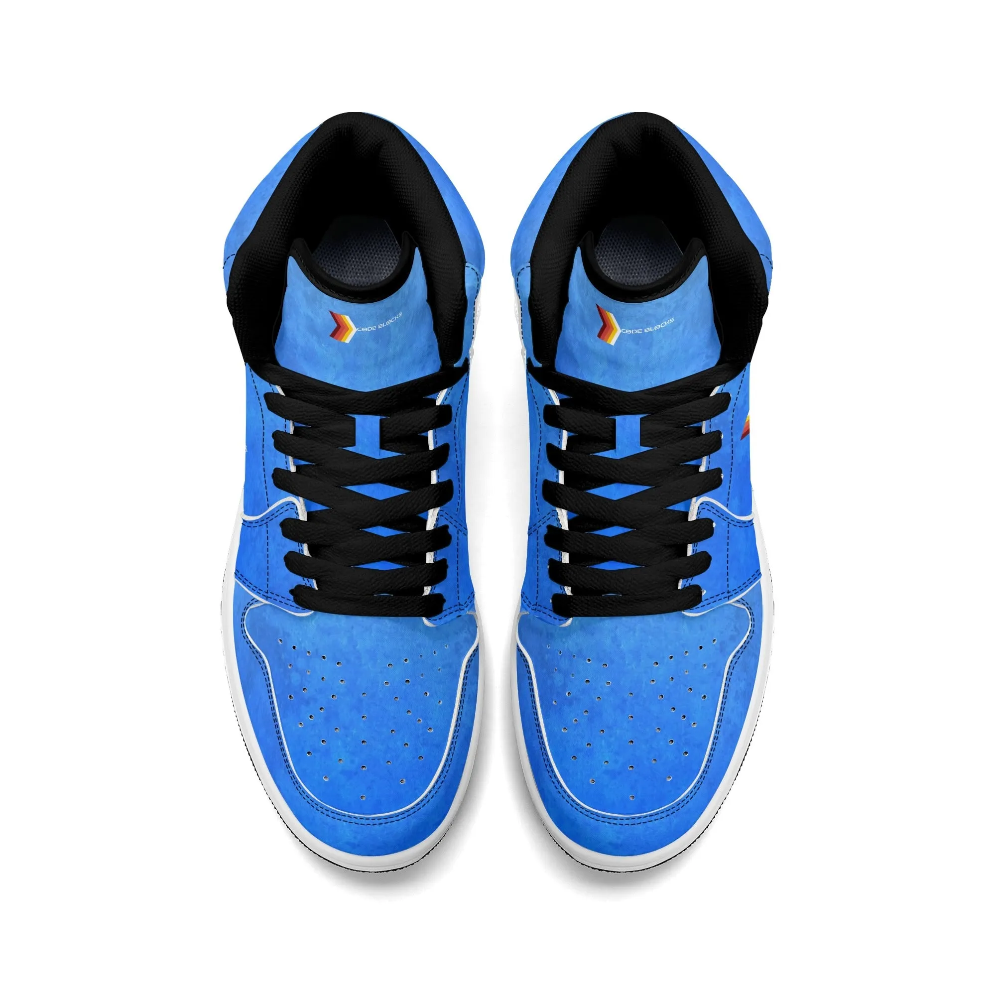 Mens Premium High Top Leather Sneakers