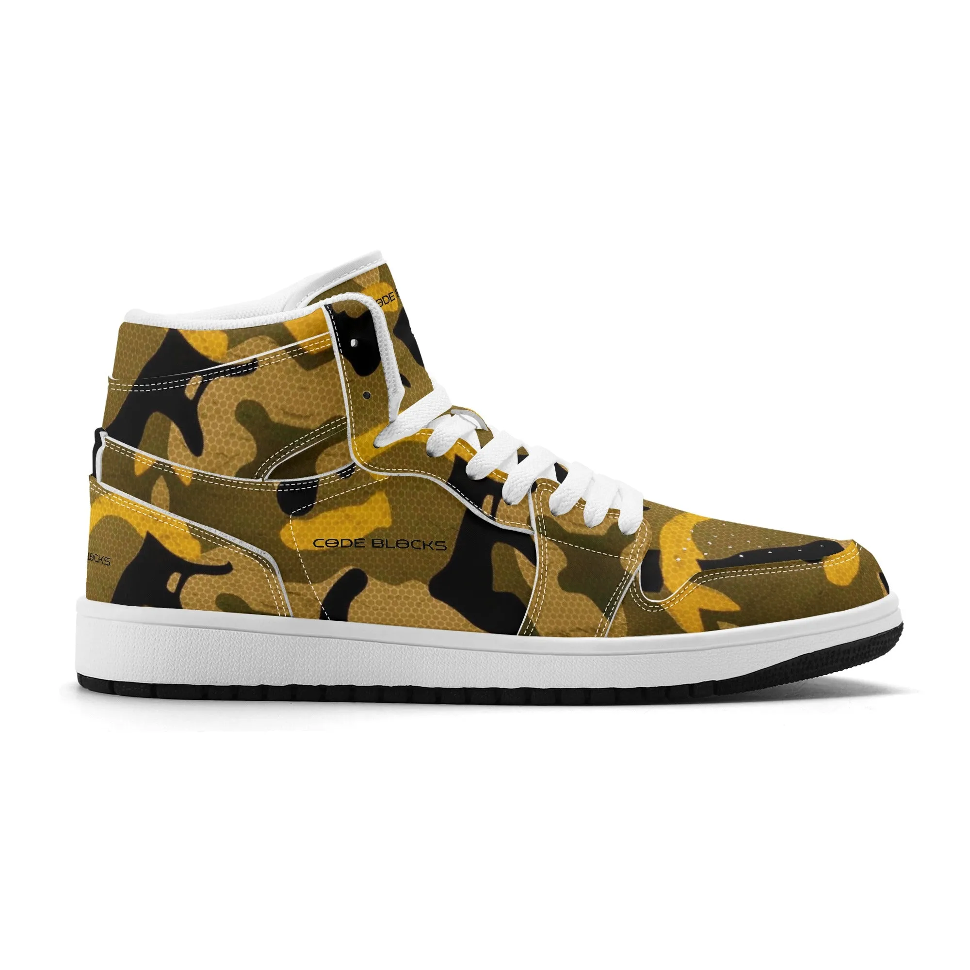 Mens Premium High Top Leather Sneakers