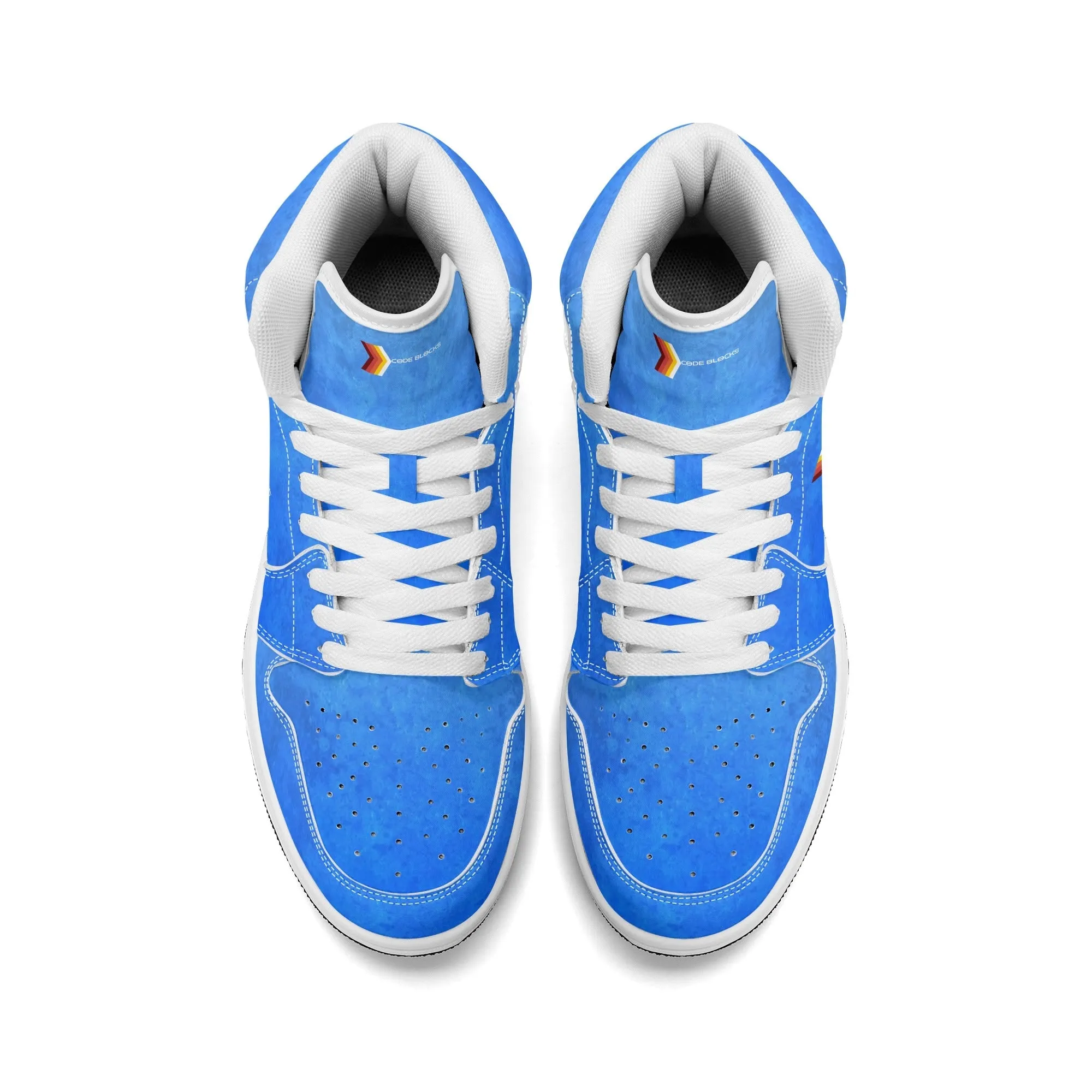 Mens Premium High Top Leather Sneakers