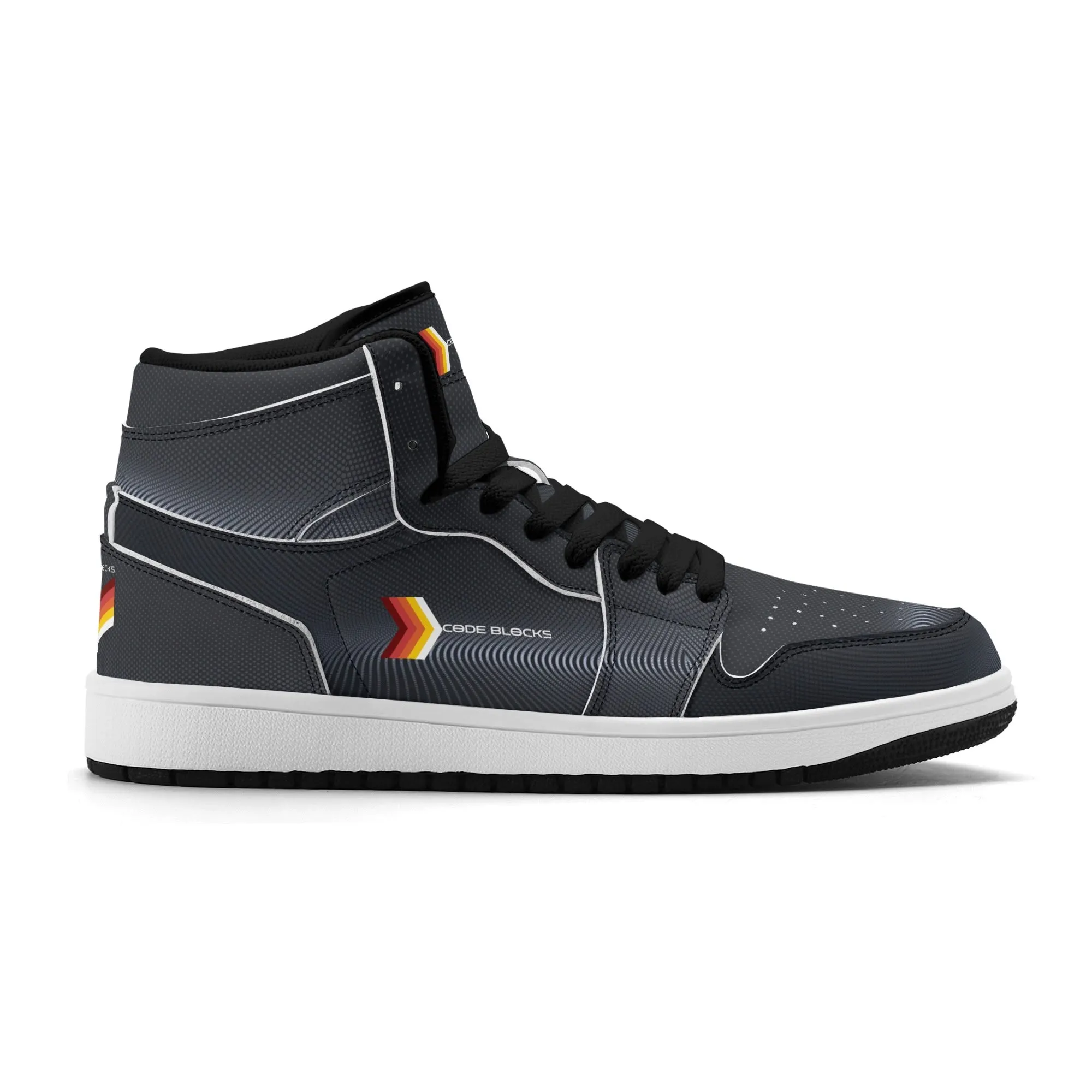 Mens Premium High Top Leather Sneakers