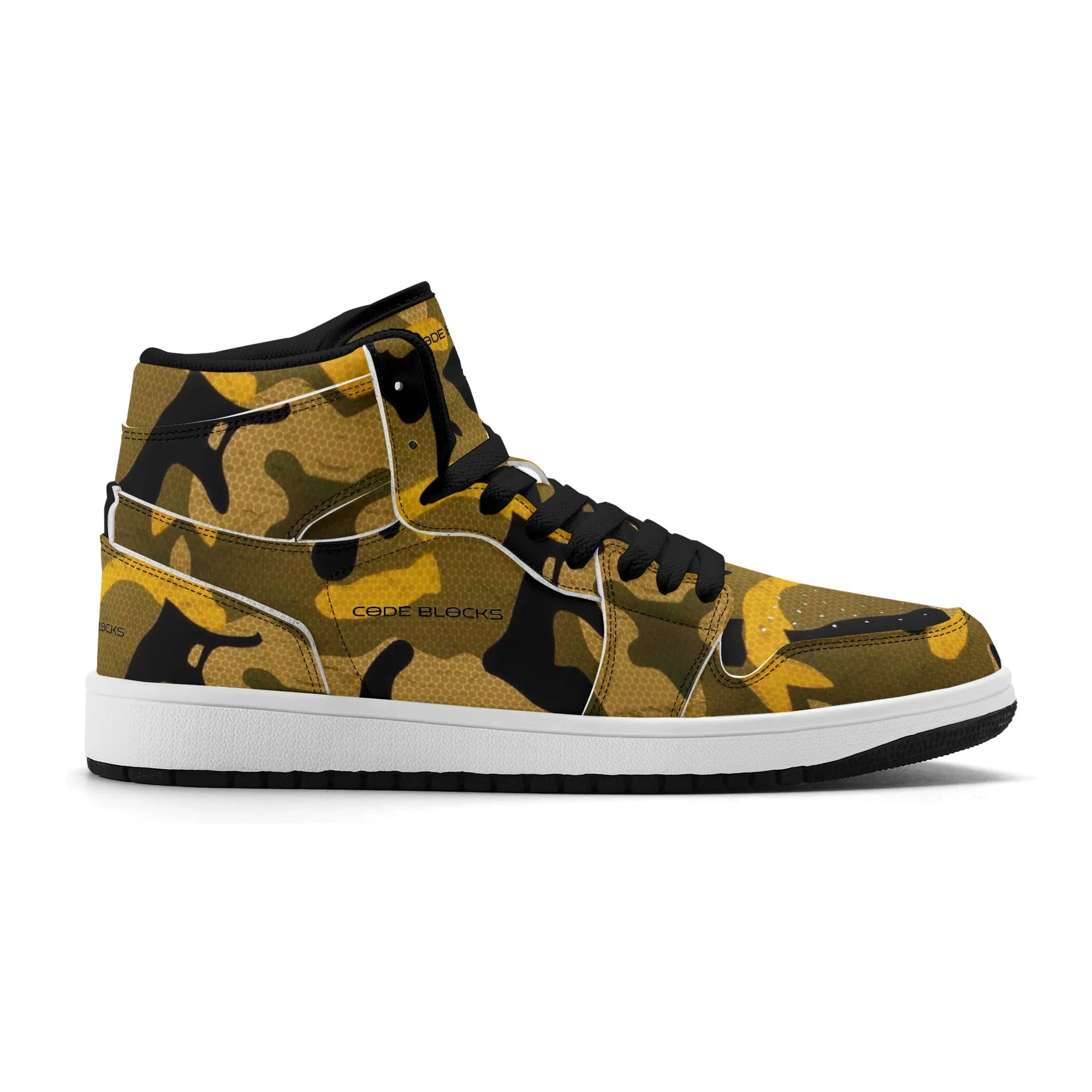 Mens Premium High Top Leather Sneakers