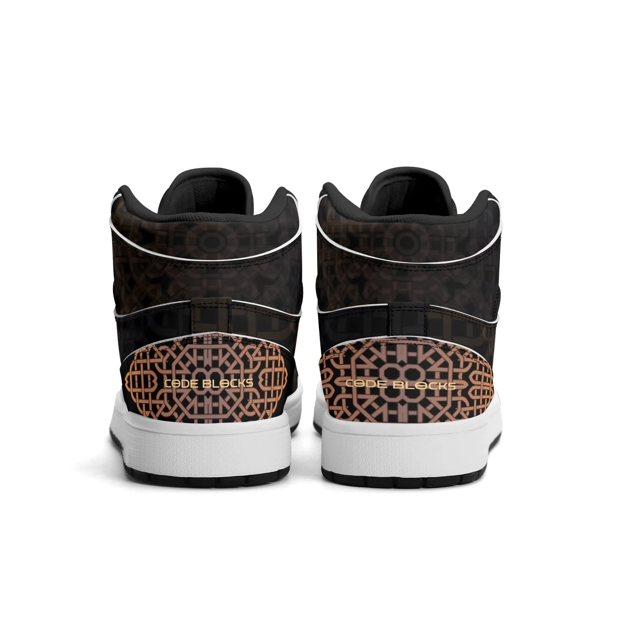 Mens Premium High Top Leather Sneakers