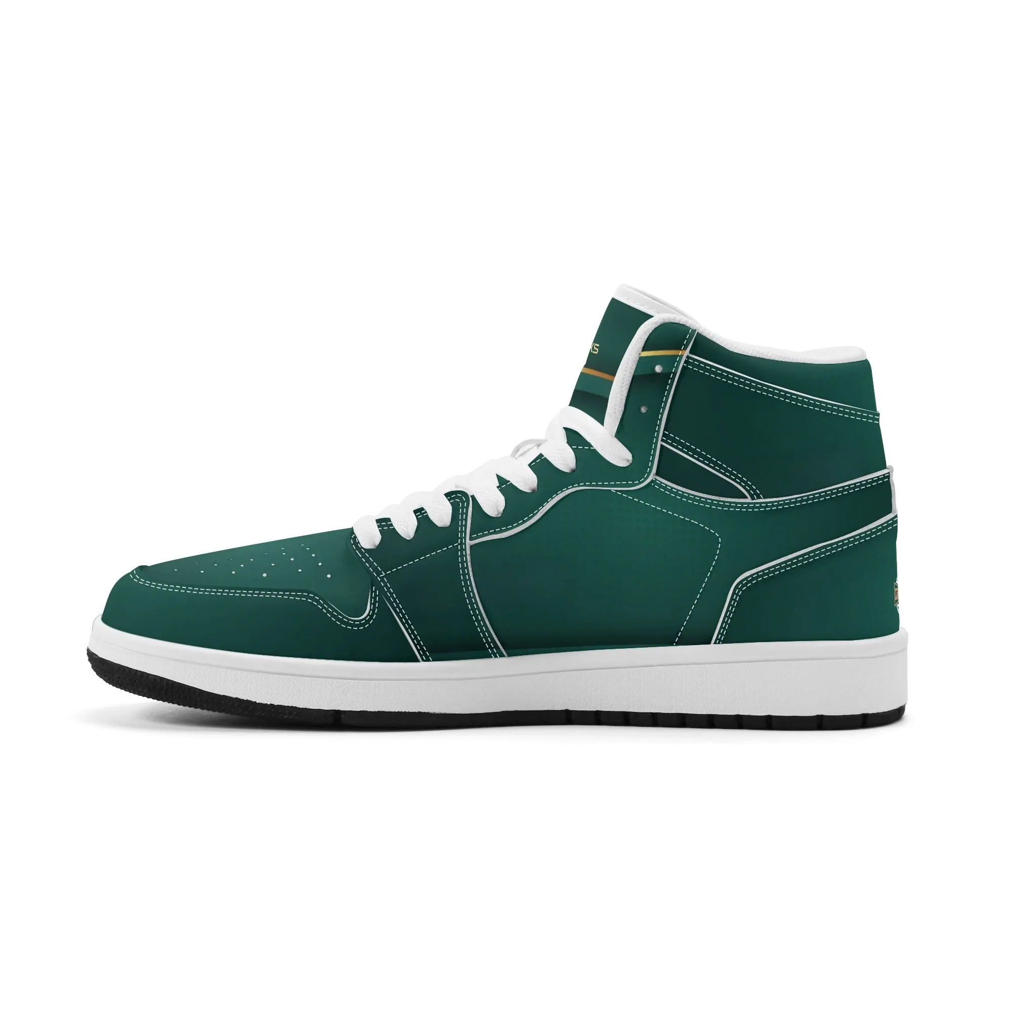 Mens Premium High Top Leather Sneakers