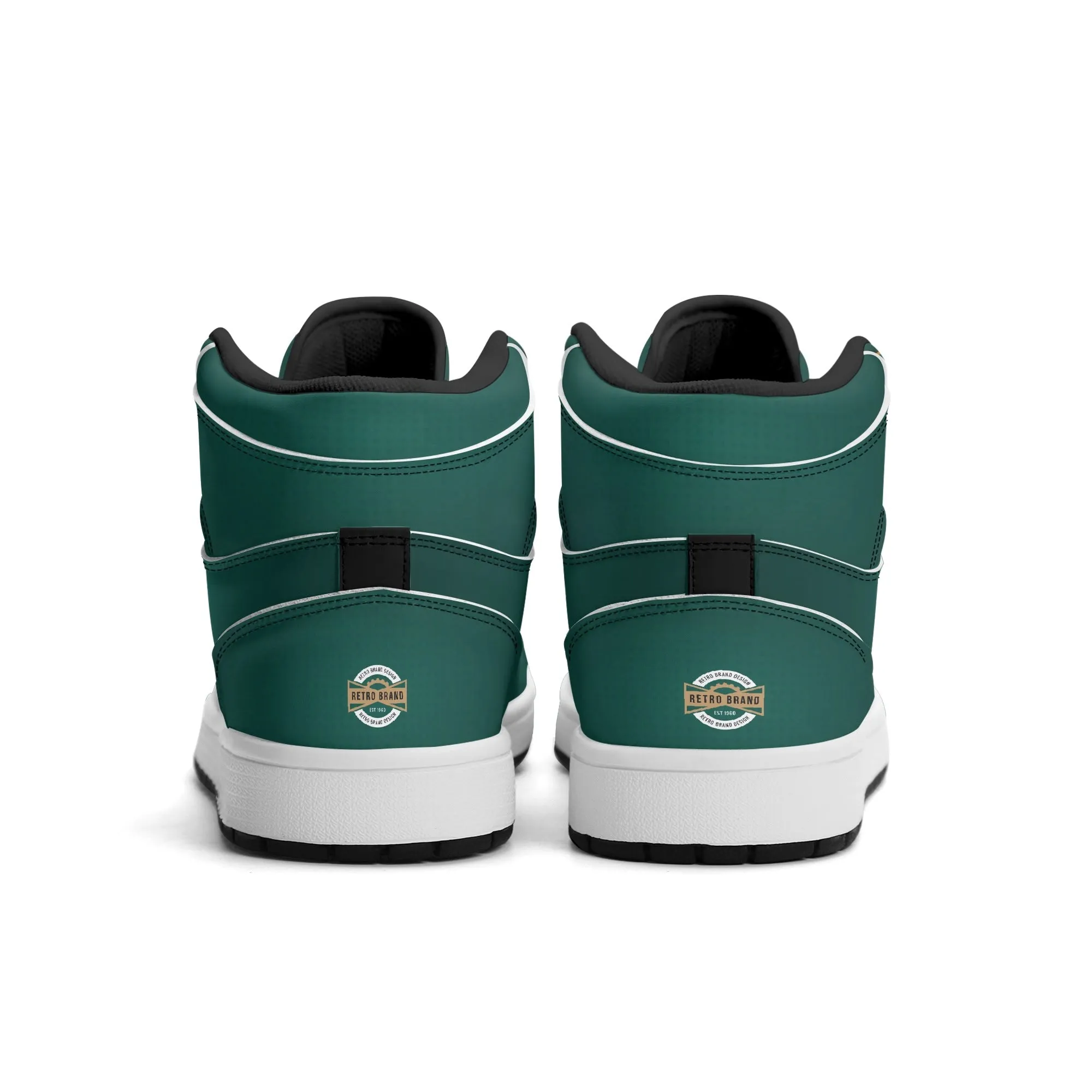 Mens Premium High Top Leather Sneakers