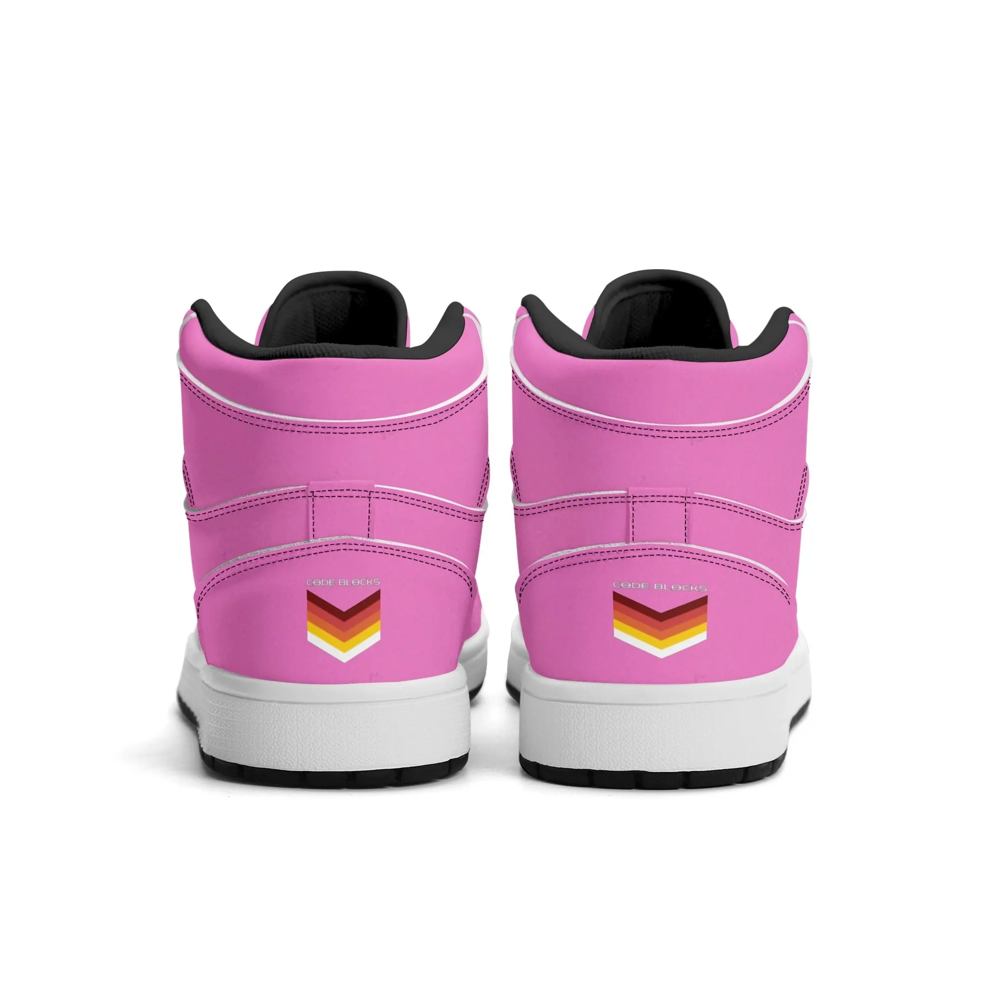 Mens Premium High Top Leather Sneakers