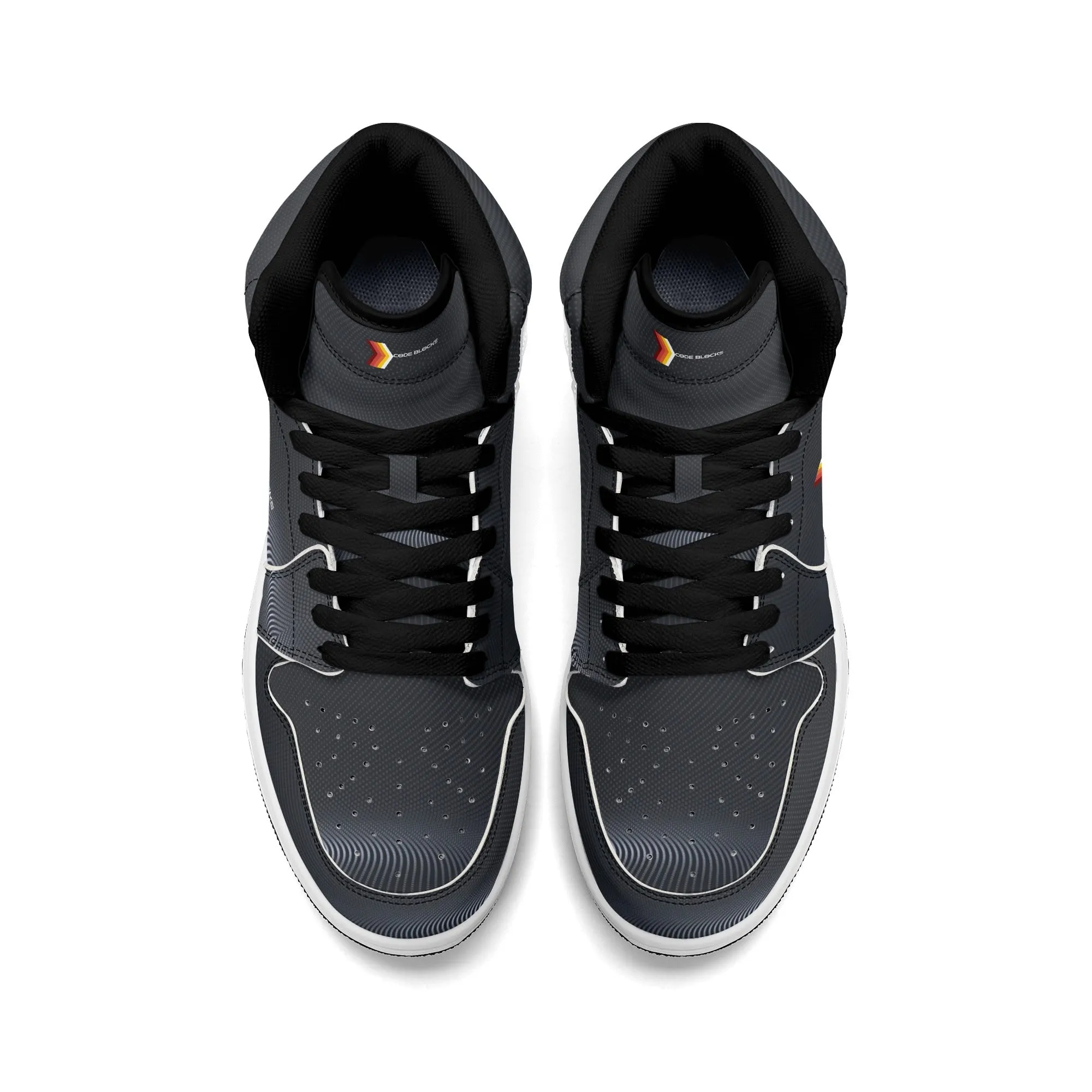Mens Premium High Top Leather Sneakers