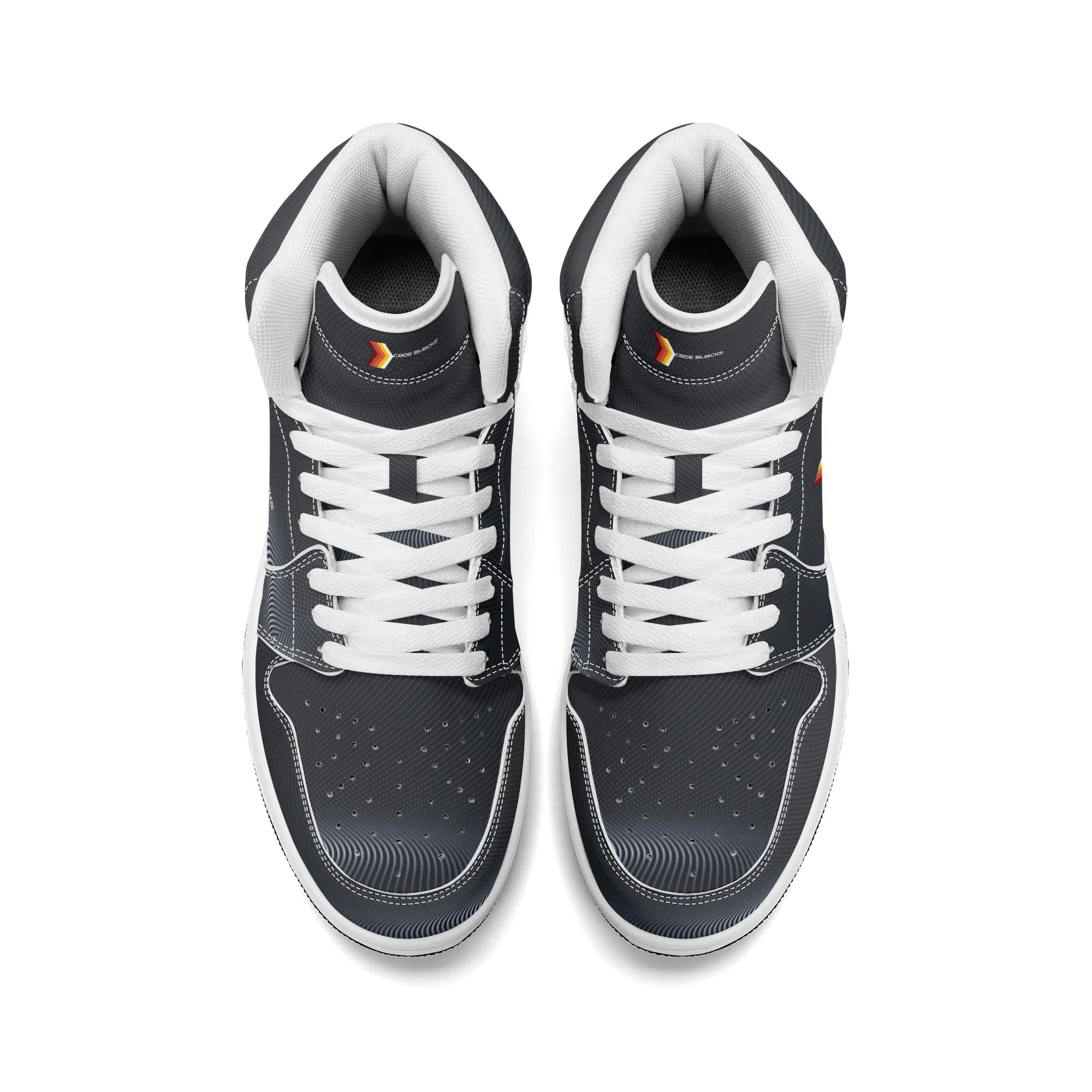 Mens Premium High Top Leather Sneakers