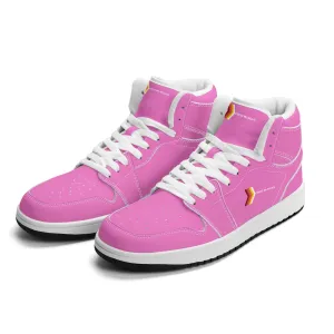 Mens Premium High Top Leather Sneakers