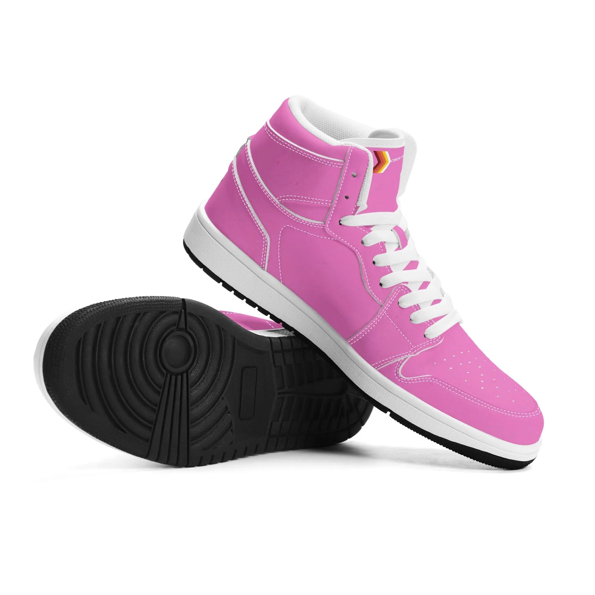 Mens Premium High Top Leather Sneakers