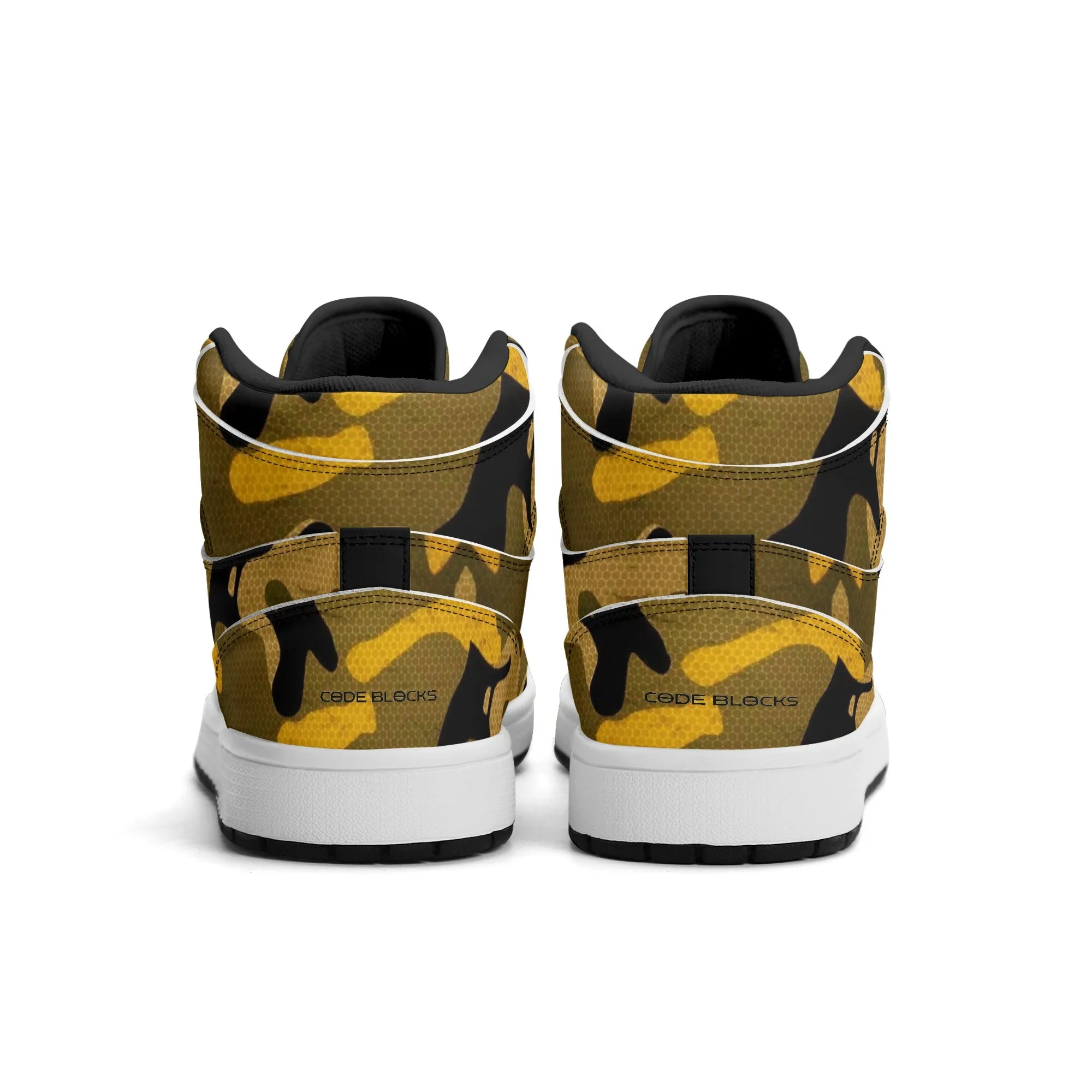 Mens Premium High Top Leather Sneakers