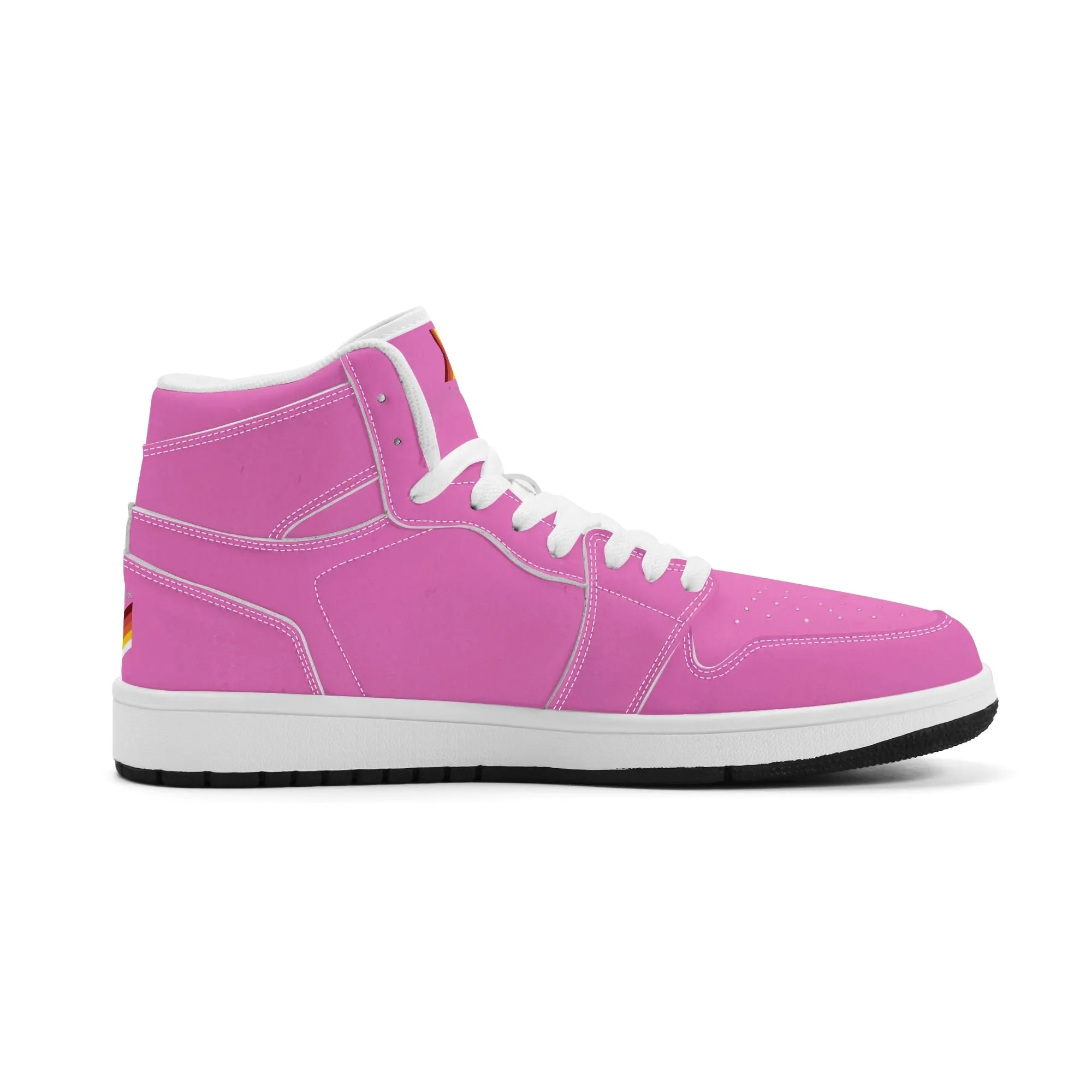 Mens Premium High Top Leather Sneakers
