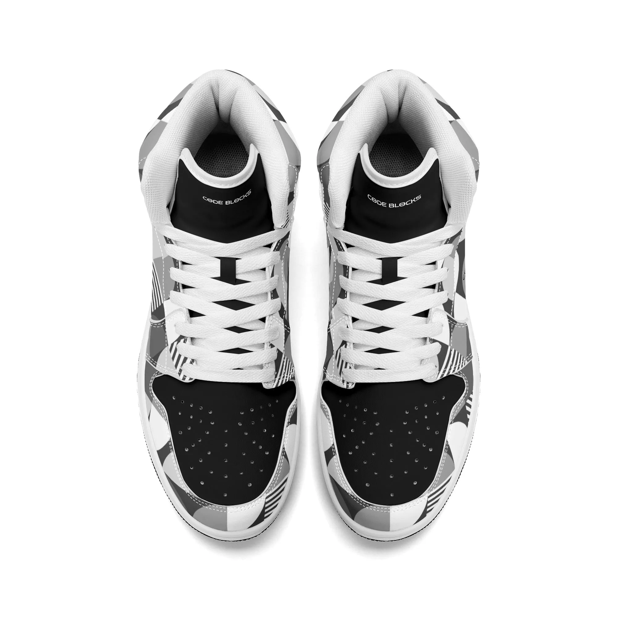 Mens Premium High Top Leather Sneakers