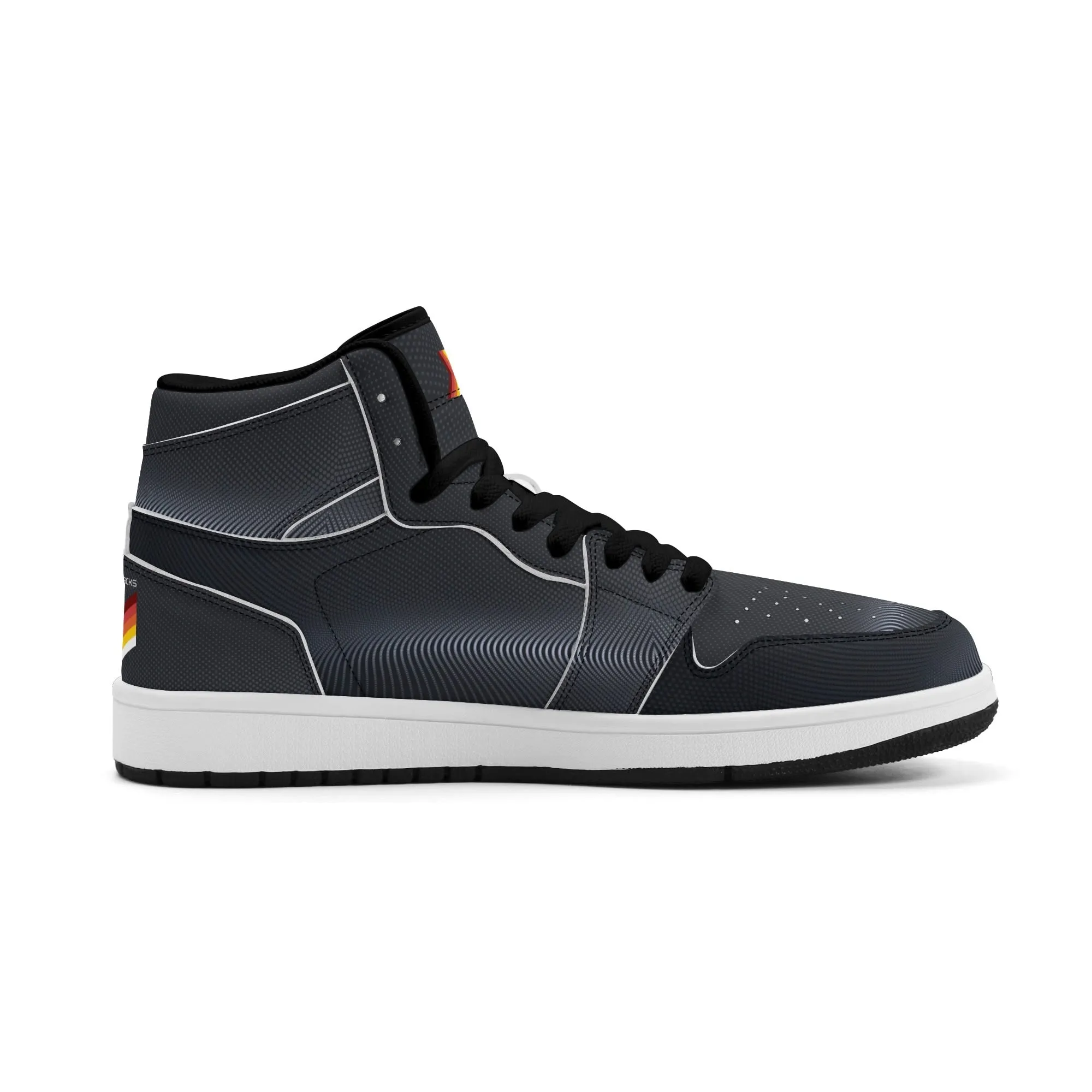 Mens Premium High Top Leather Sneakers