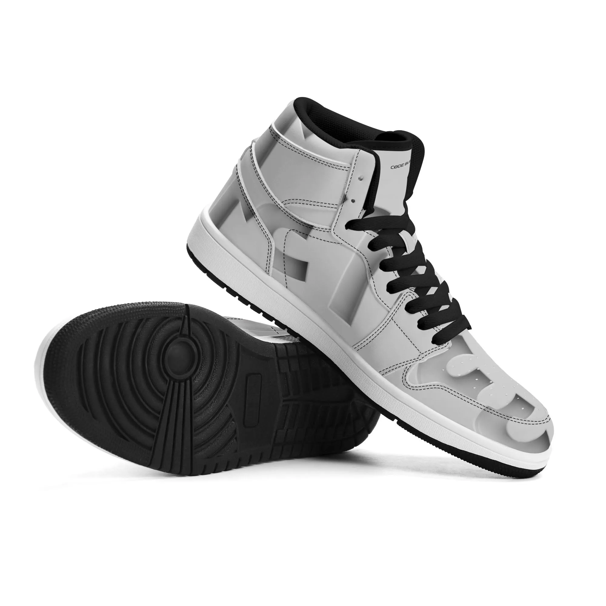 Mens Premium High Top Leather Sneakers