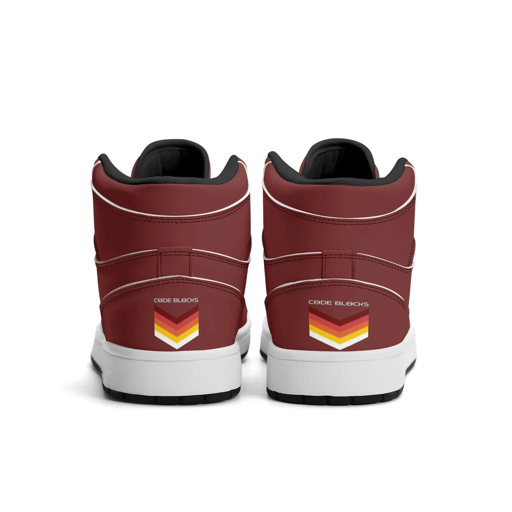 Mens Premium High Top Leather Sneakers