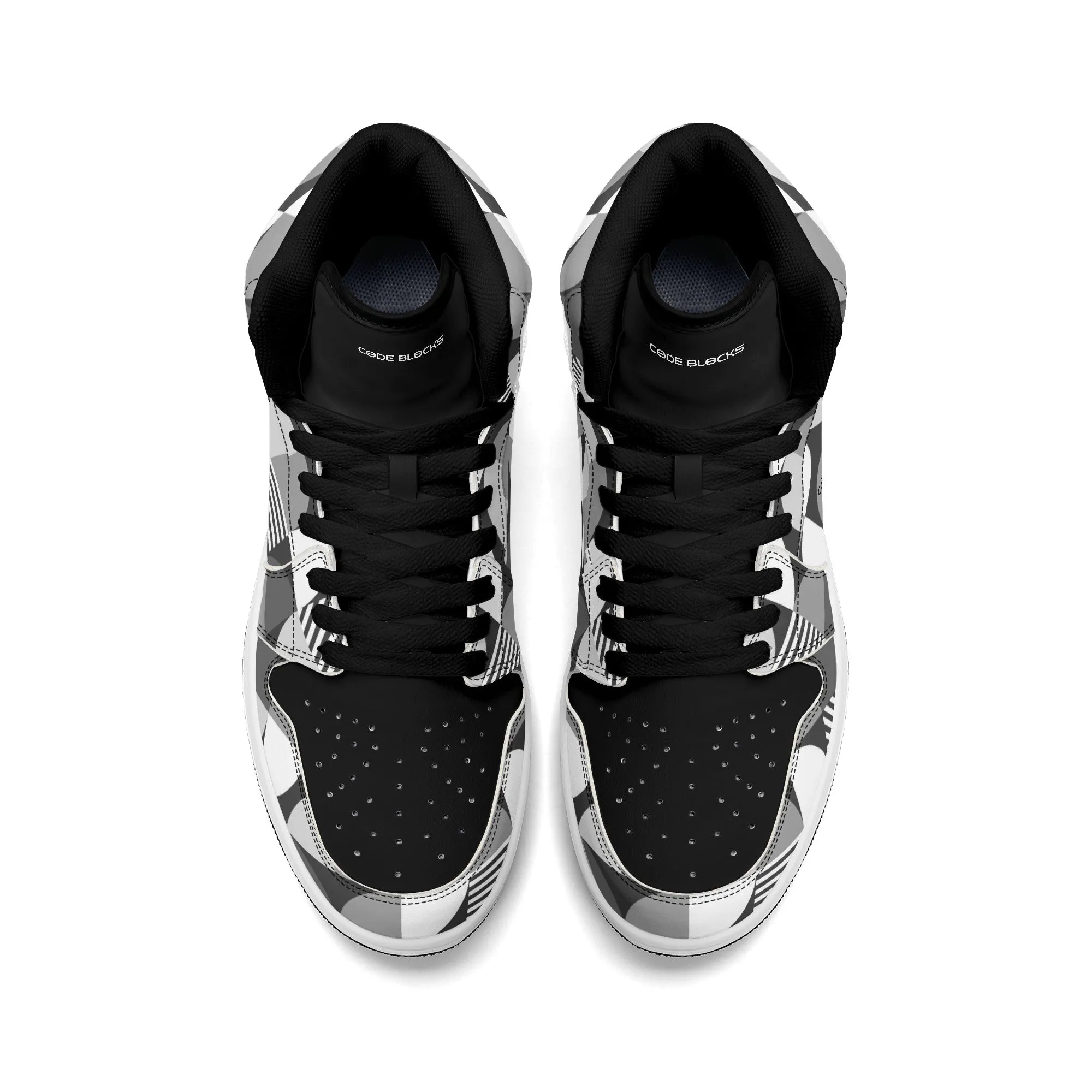 Mens Premium High Top Leather Sneakers