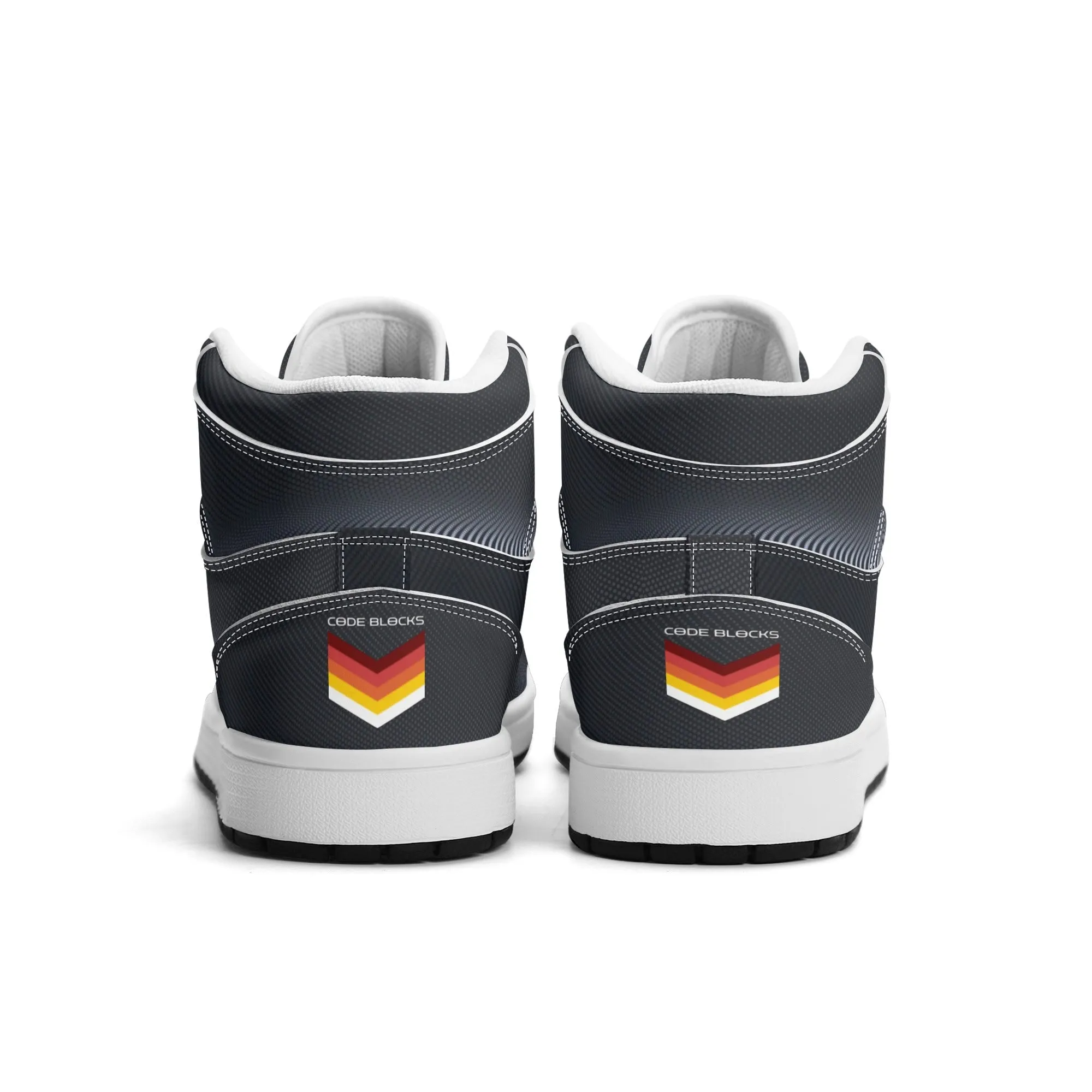 Mens Premium High Top Leather Sneakers