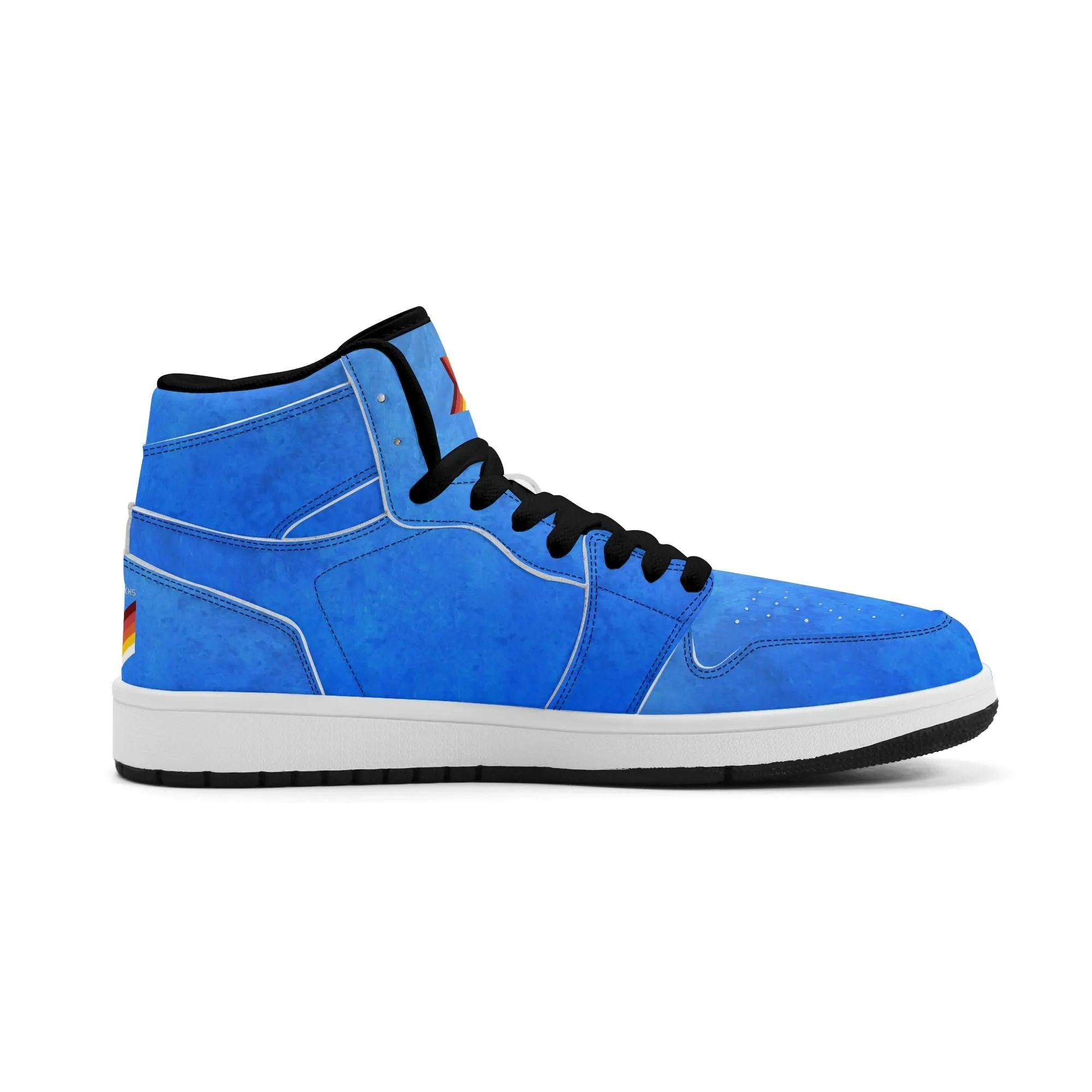 Mens Premium High Top Leather Sneakers