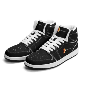 Mens Premium High Top Leather Sneakers