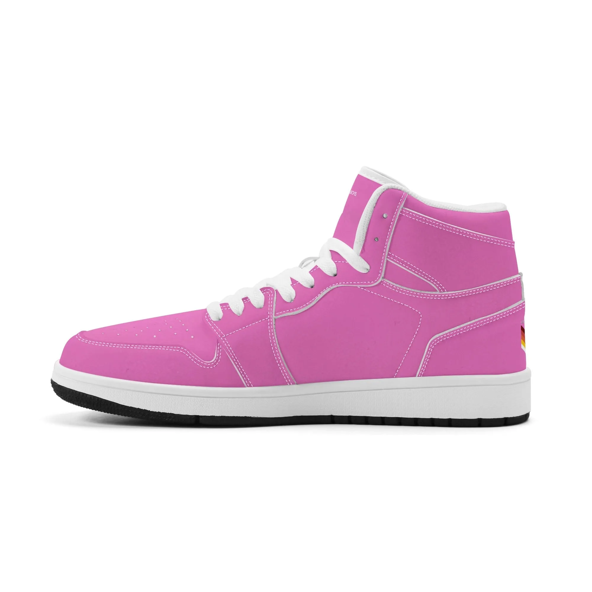 Mens Premium High Top Leather Sneakers