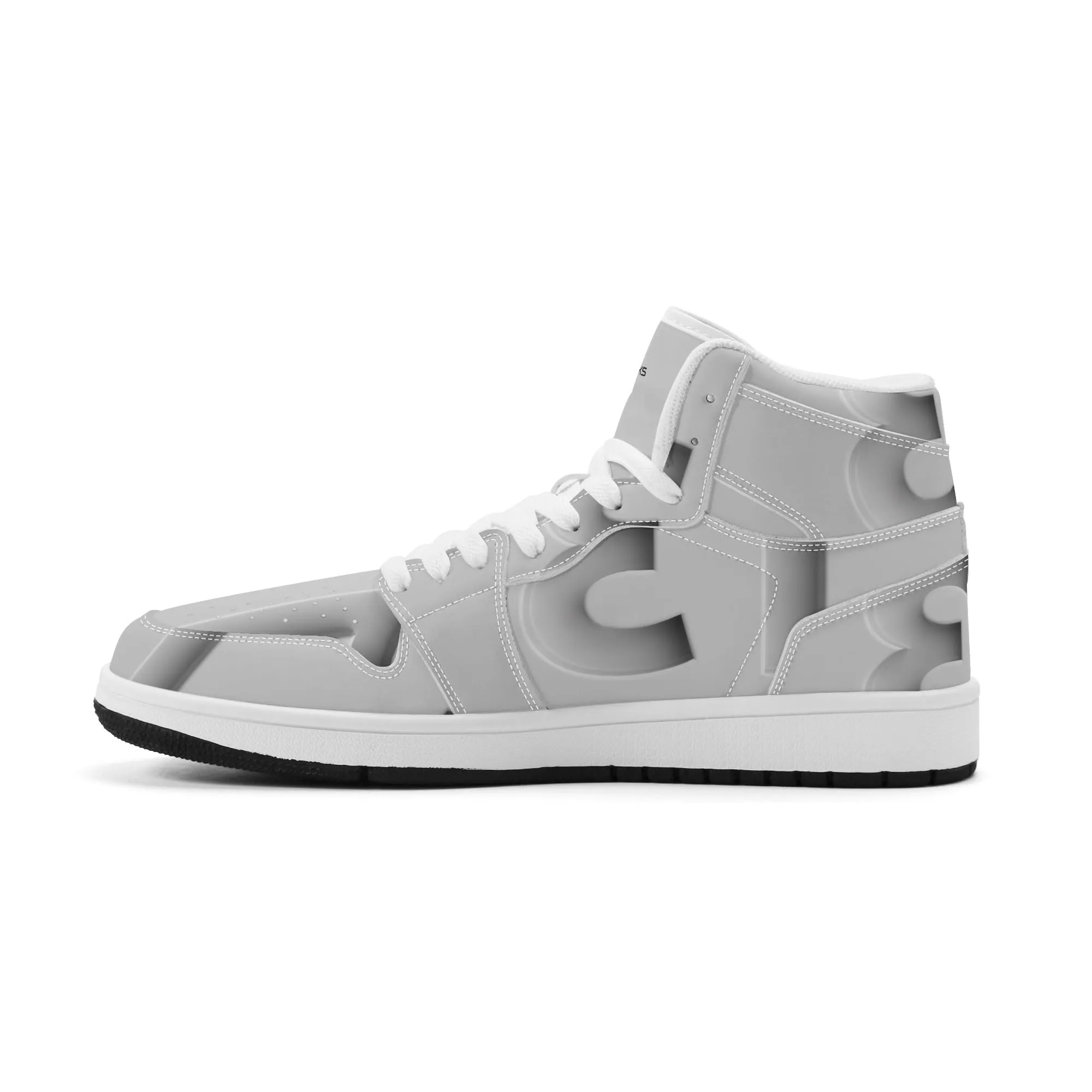 Mens Premium High Top Leather Sneakers