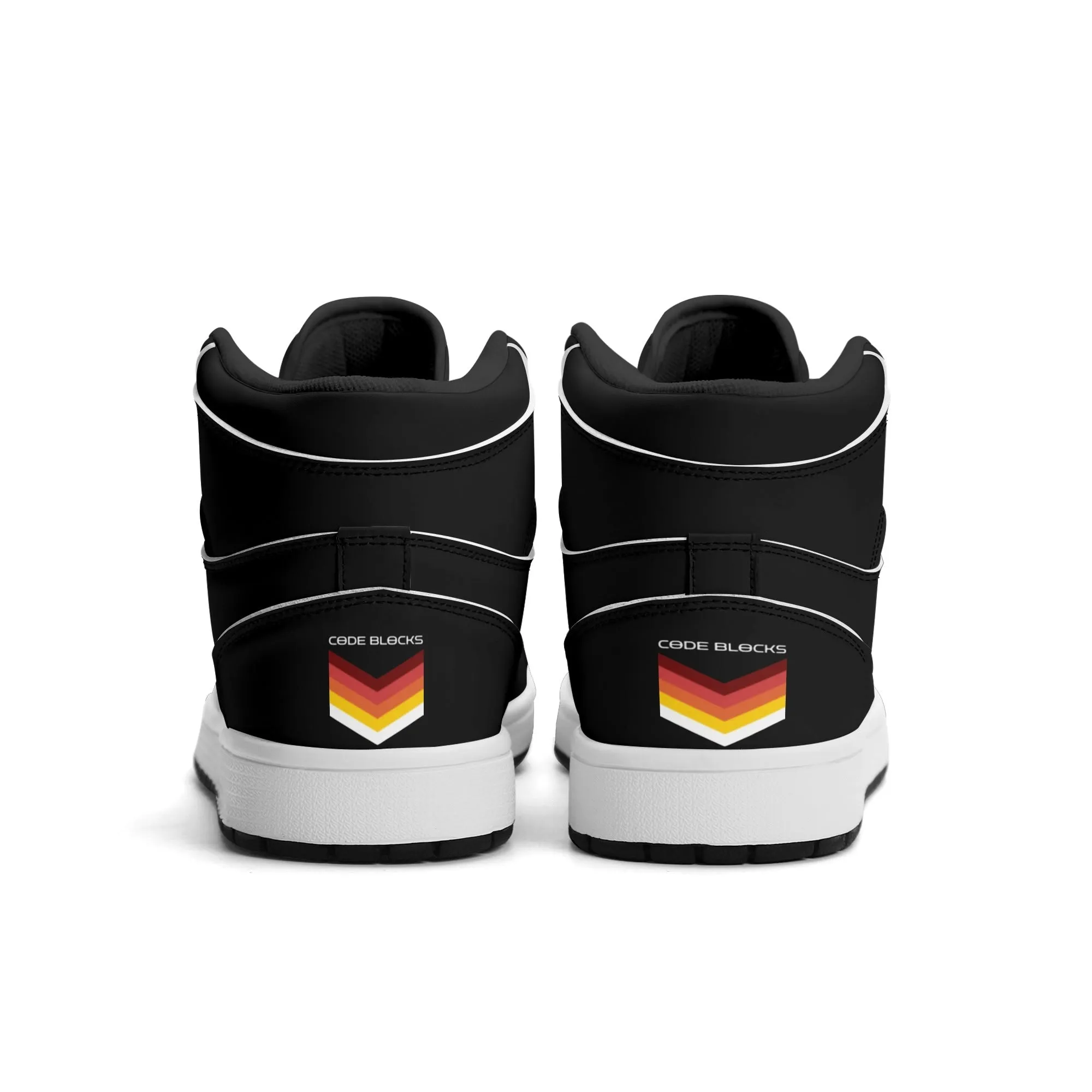 Mens Premium High Top Leather Sneakers