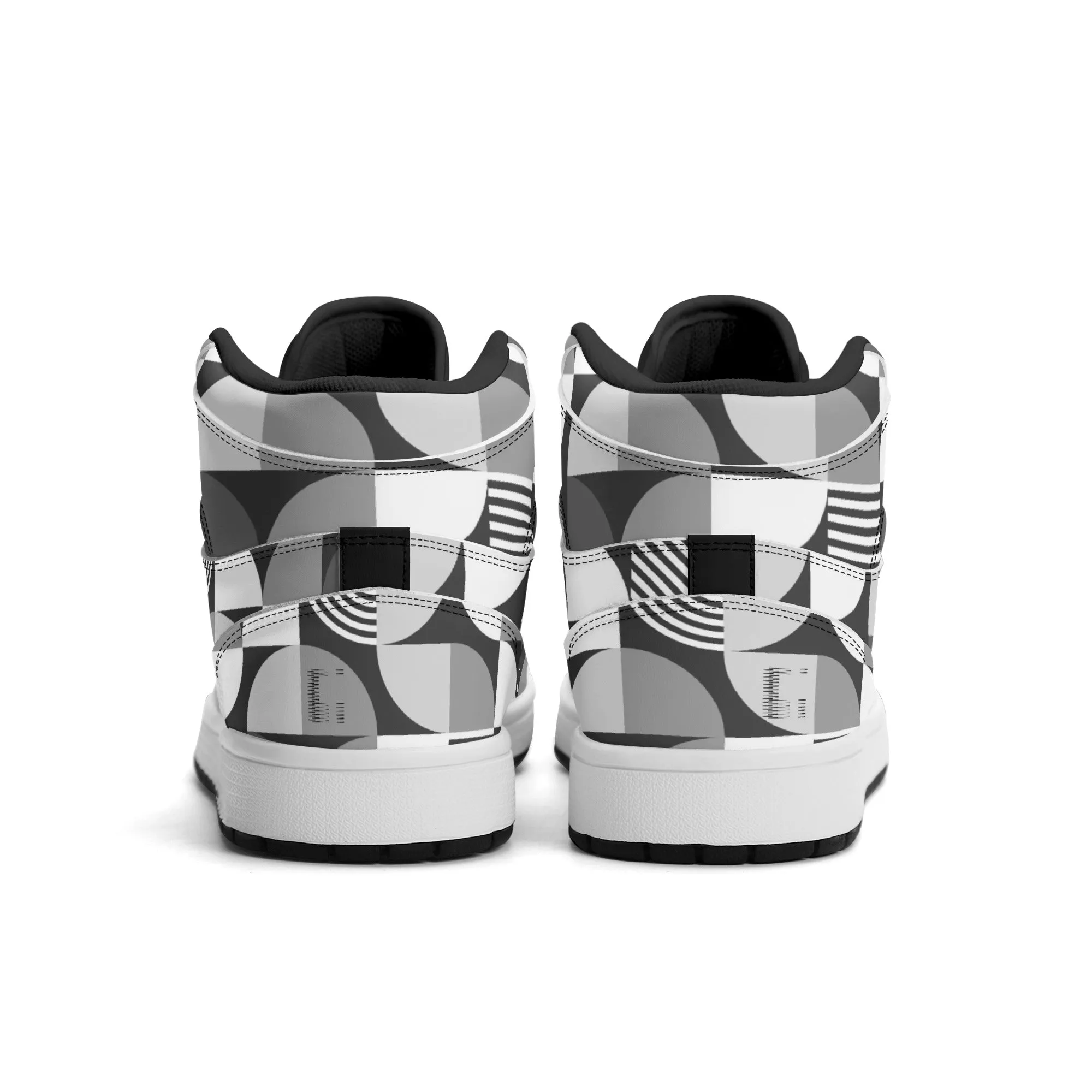 Mens Premium High Top Leather Sneakers