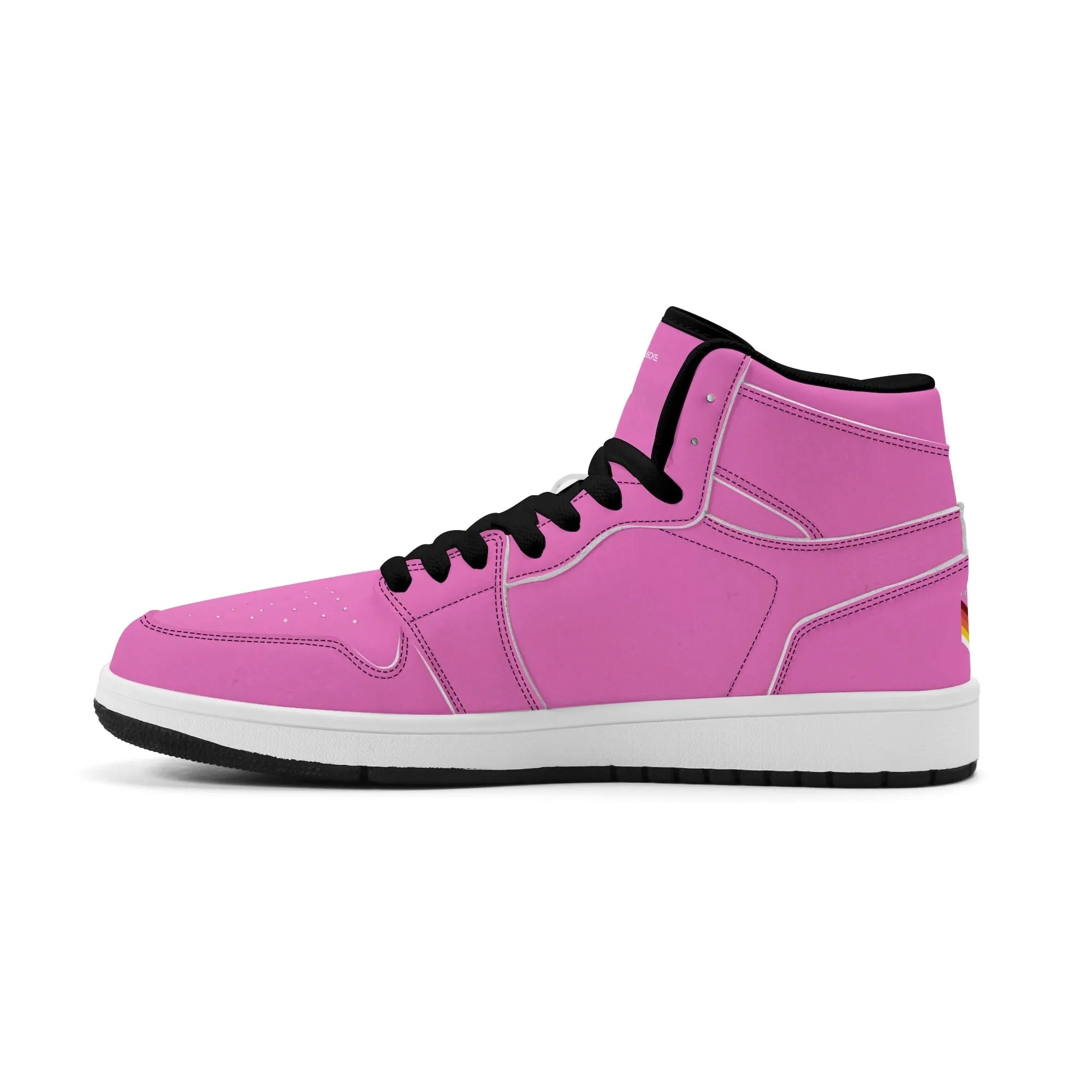 Mens Premium High Top Leather Sneakers